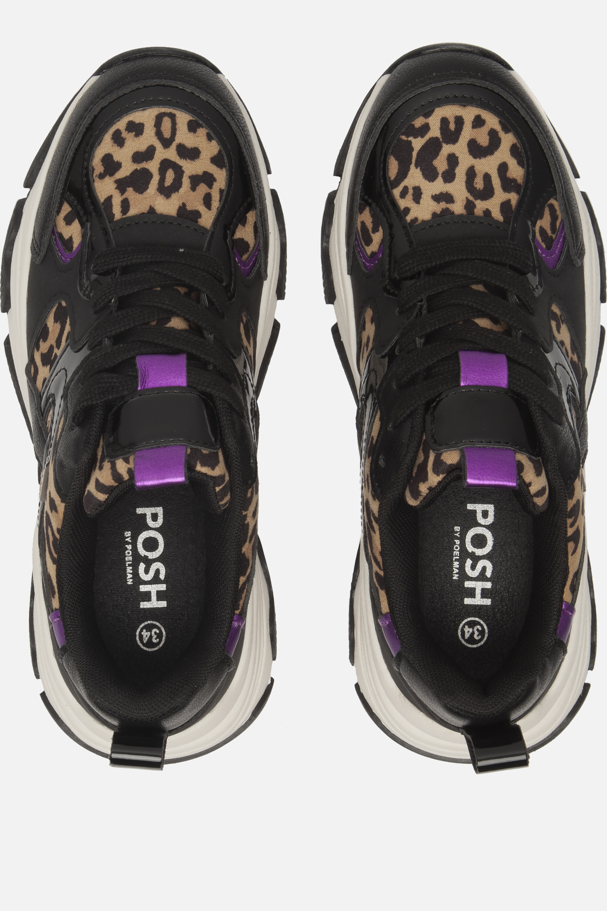 POSH by Poelman Gigi Leopard Sneakers zwart afbeelding 2