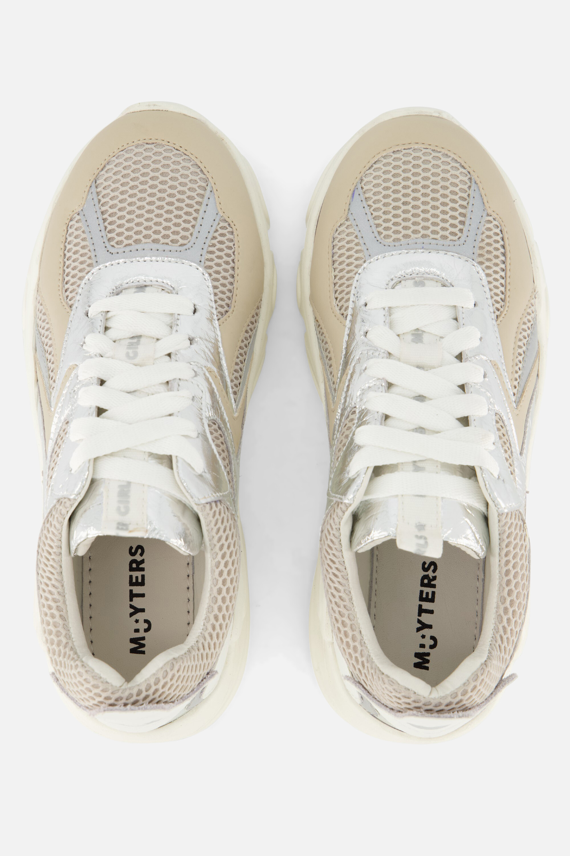 Muyters Metallic Sneakers zilver Leer afbeelding 2