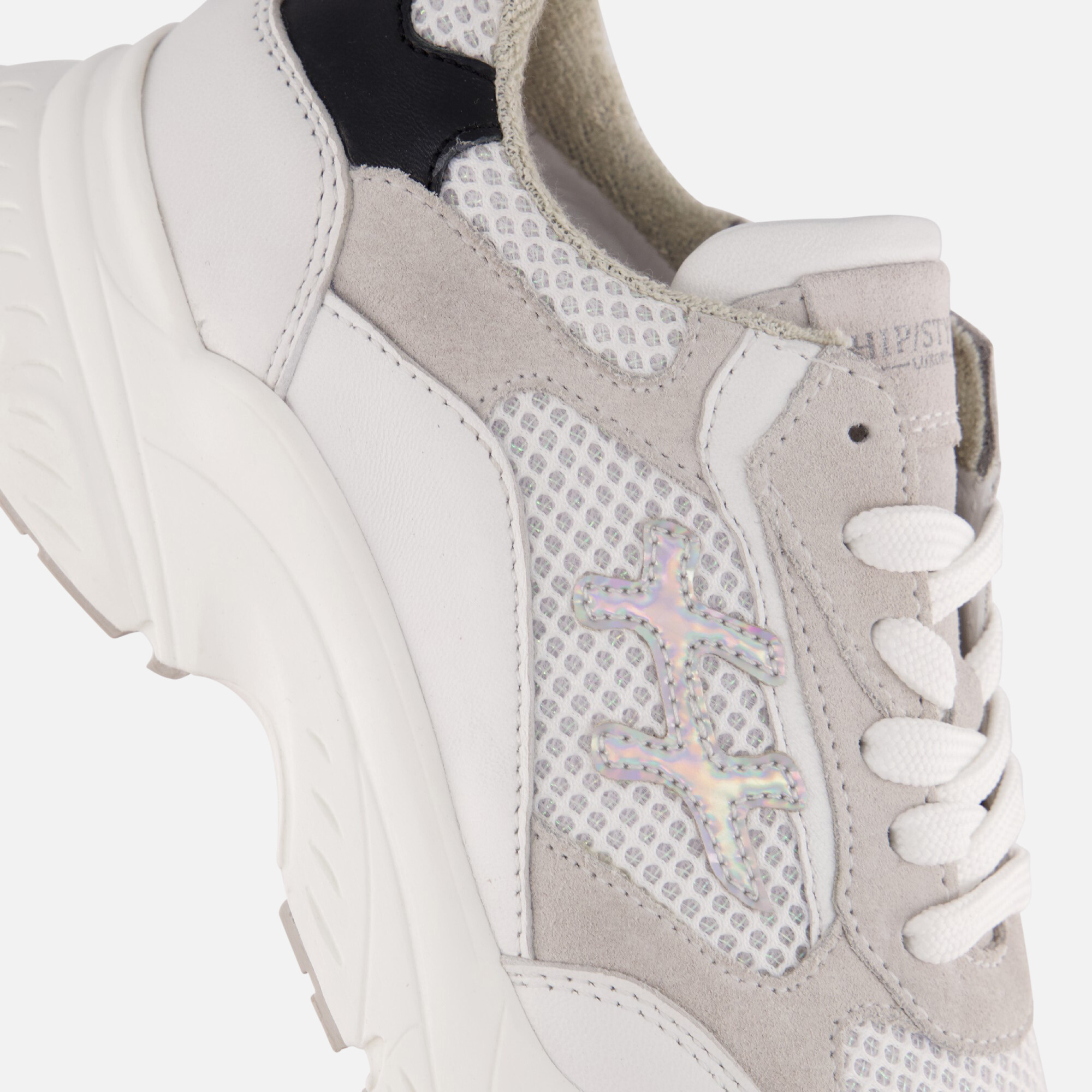 HIP Sneakers wit Leer afbeelding 4