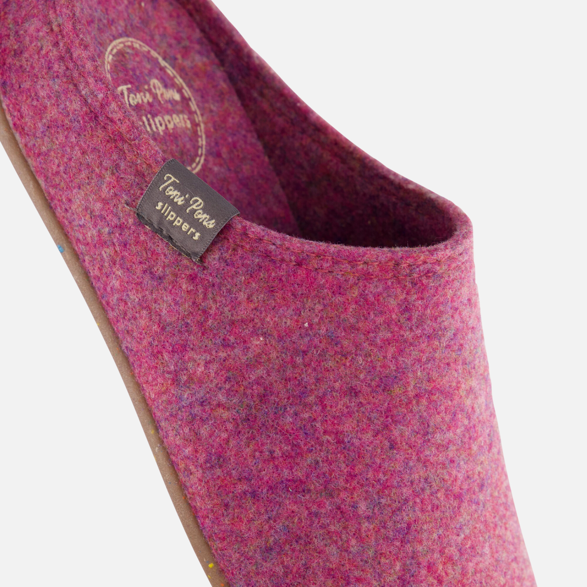 Toni Pons Pantoffels Mona roze Vilt afbeelding 3