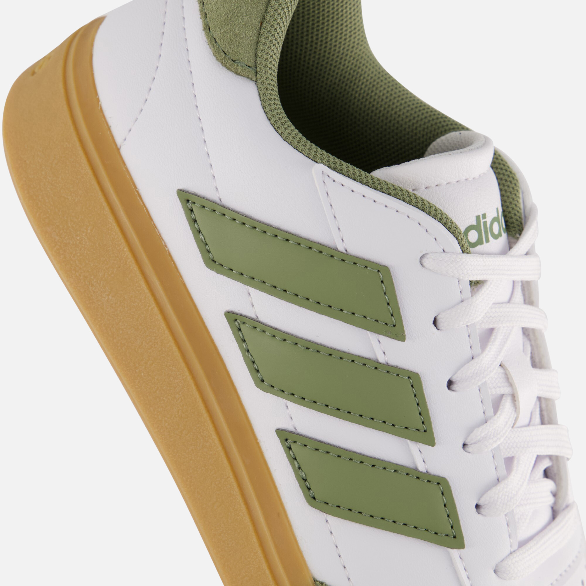 Adidas Courtblock Sneakers wit Imiatieleer afbeelding 4
