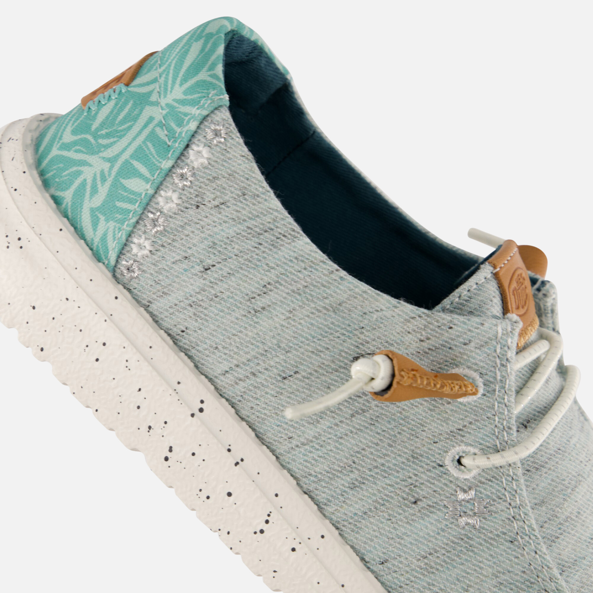 HEYDUDE Wendy Heathered Slub Instappers blauw afbeelding 4