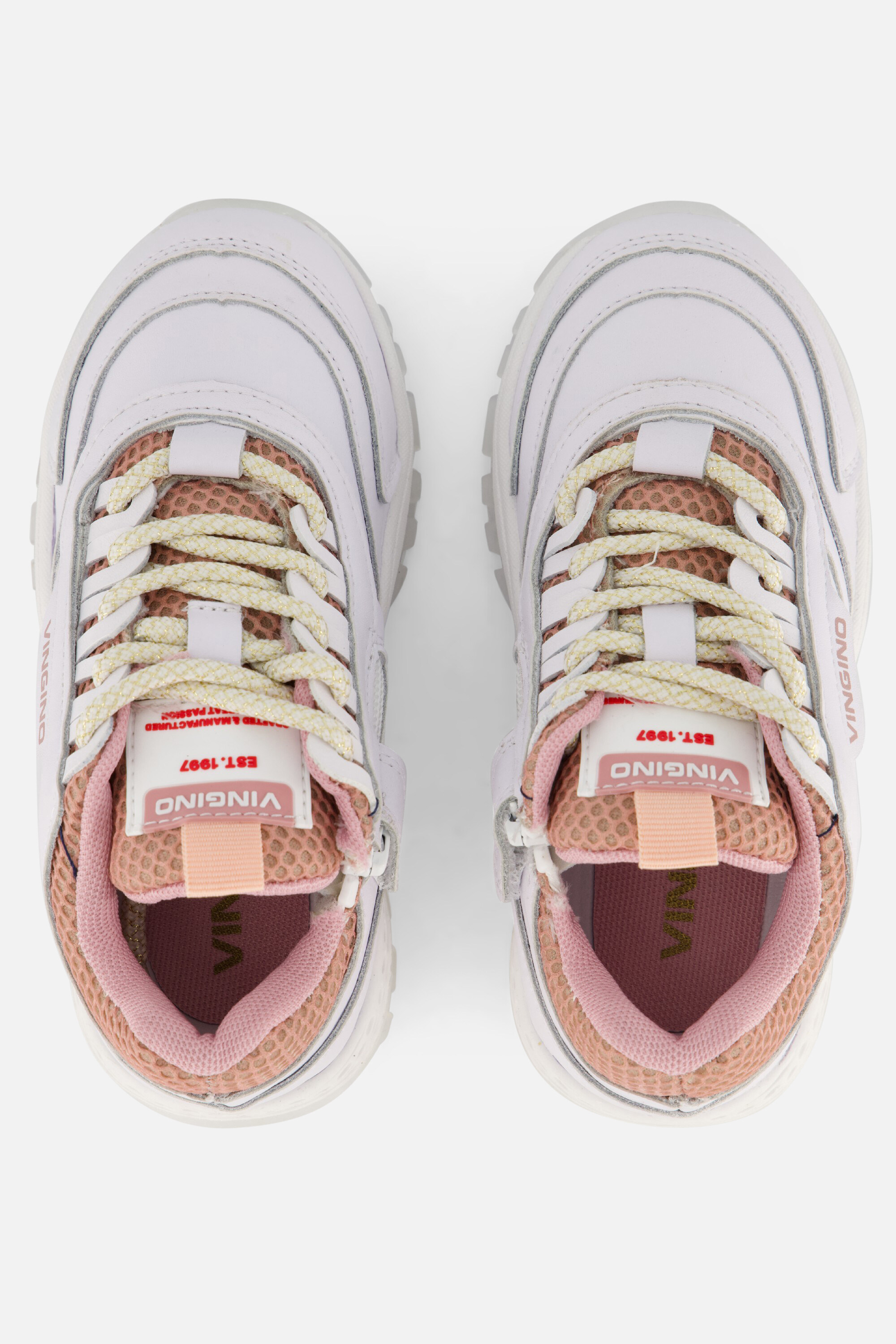 Vingino Fenna Lifestyle Runners wit Leer afbeelding 2