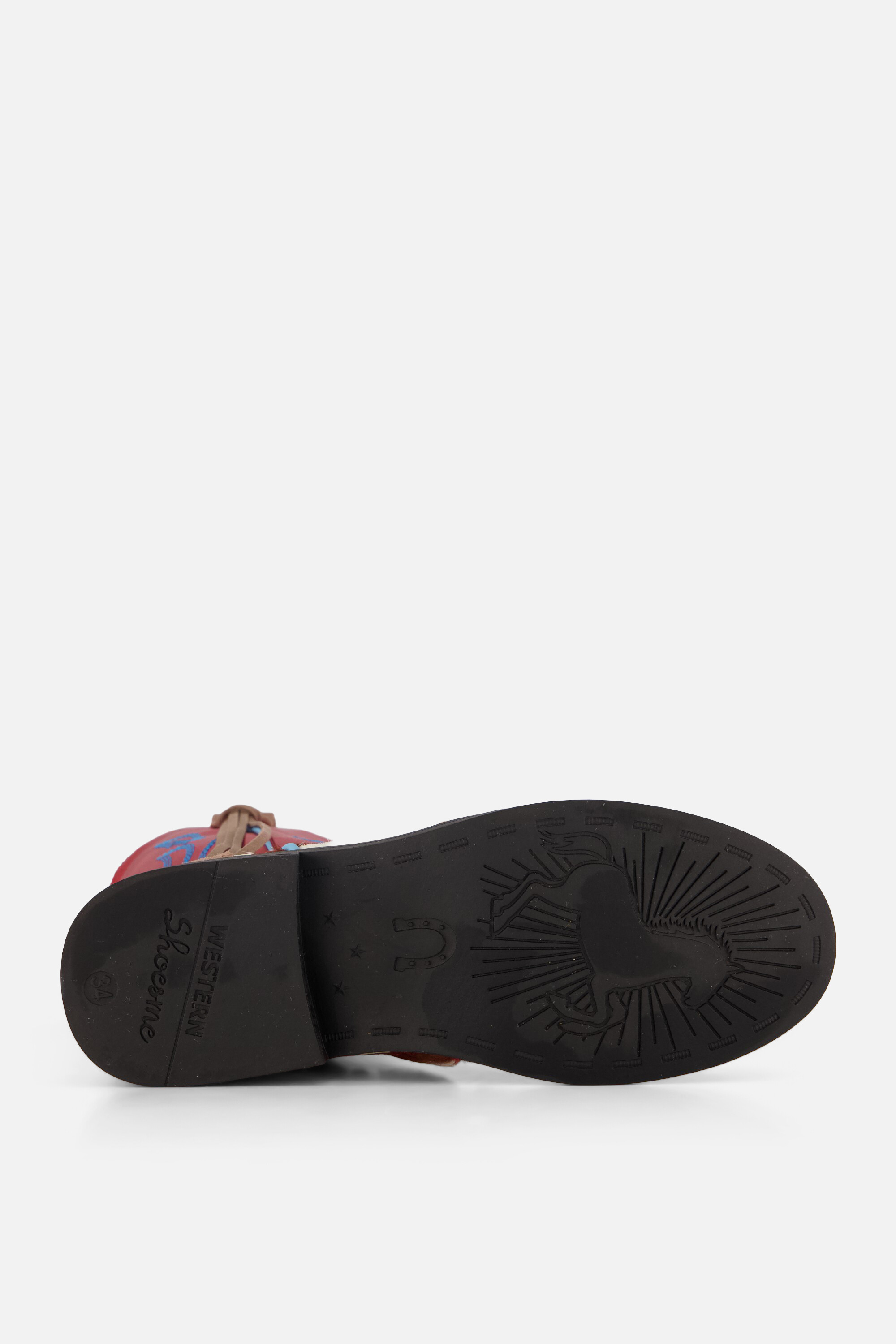 Shoesme Cowboylaarzen rood Leer afbeelding 3