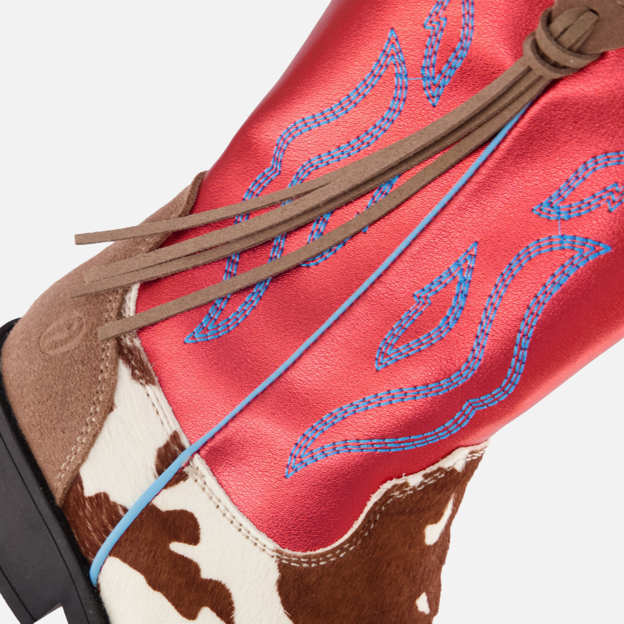 Shoesme Cowboylaarzen rood Leer afbeelding 4