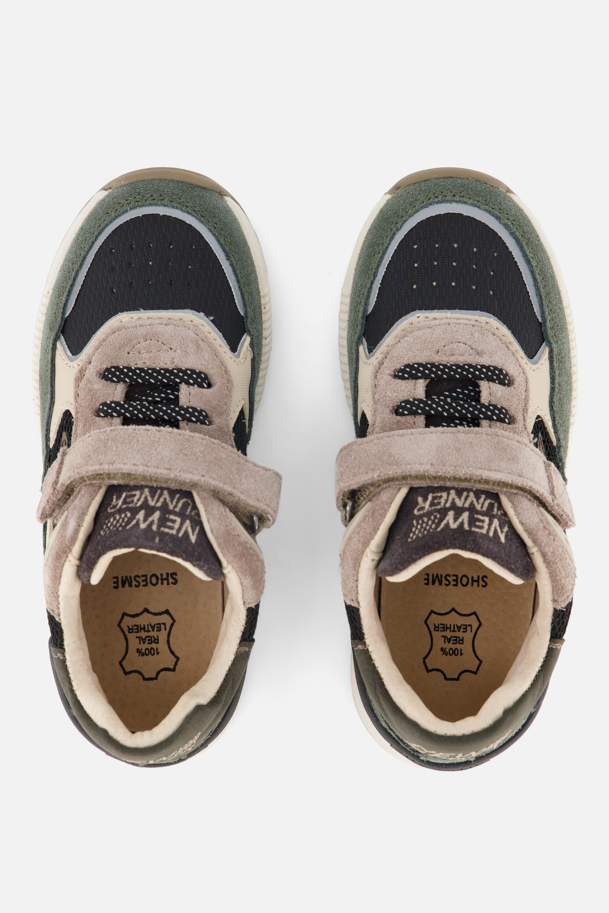 Shoesme Trainer Sneakers groen Leer afbeelding 2