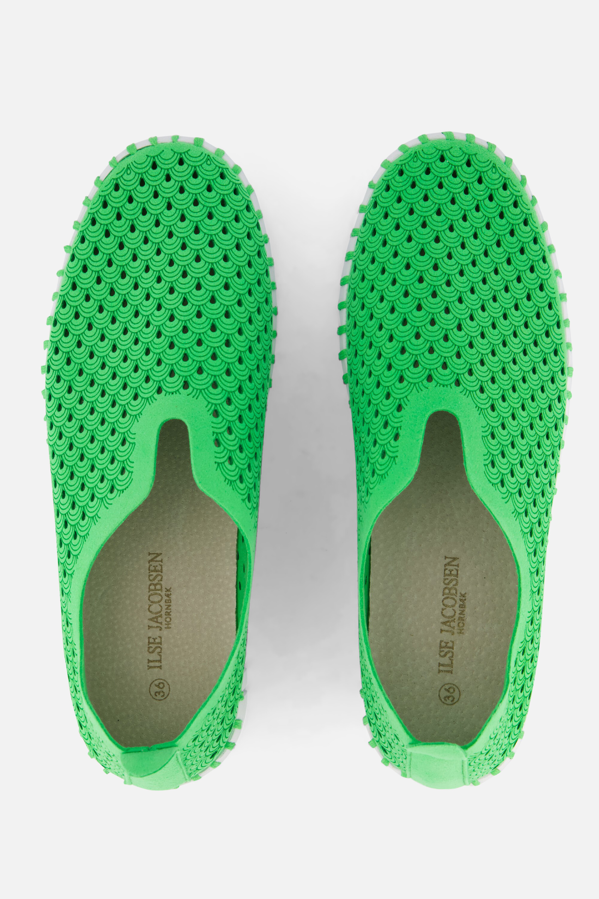 Ilse Jacobsen Platform Instappers groen Microvezel afbeelding 2