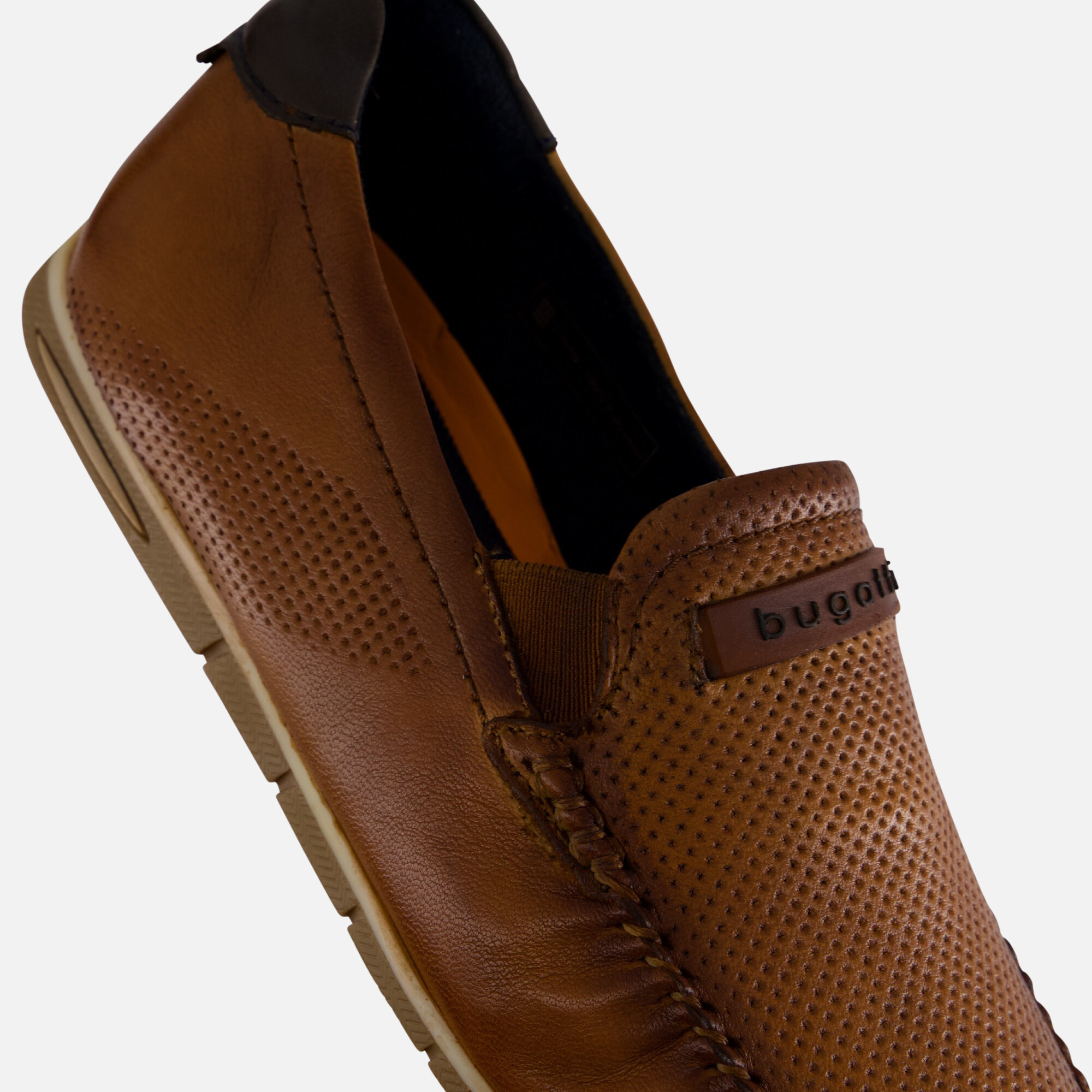 Bugatti Chesley Instappers cognac Leer afbeelding 4