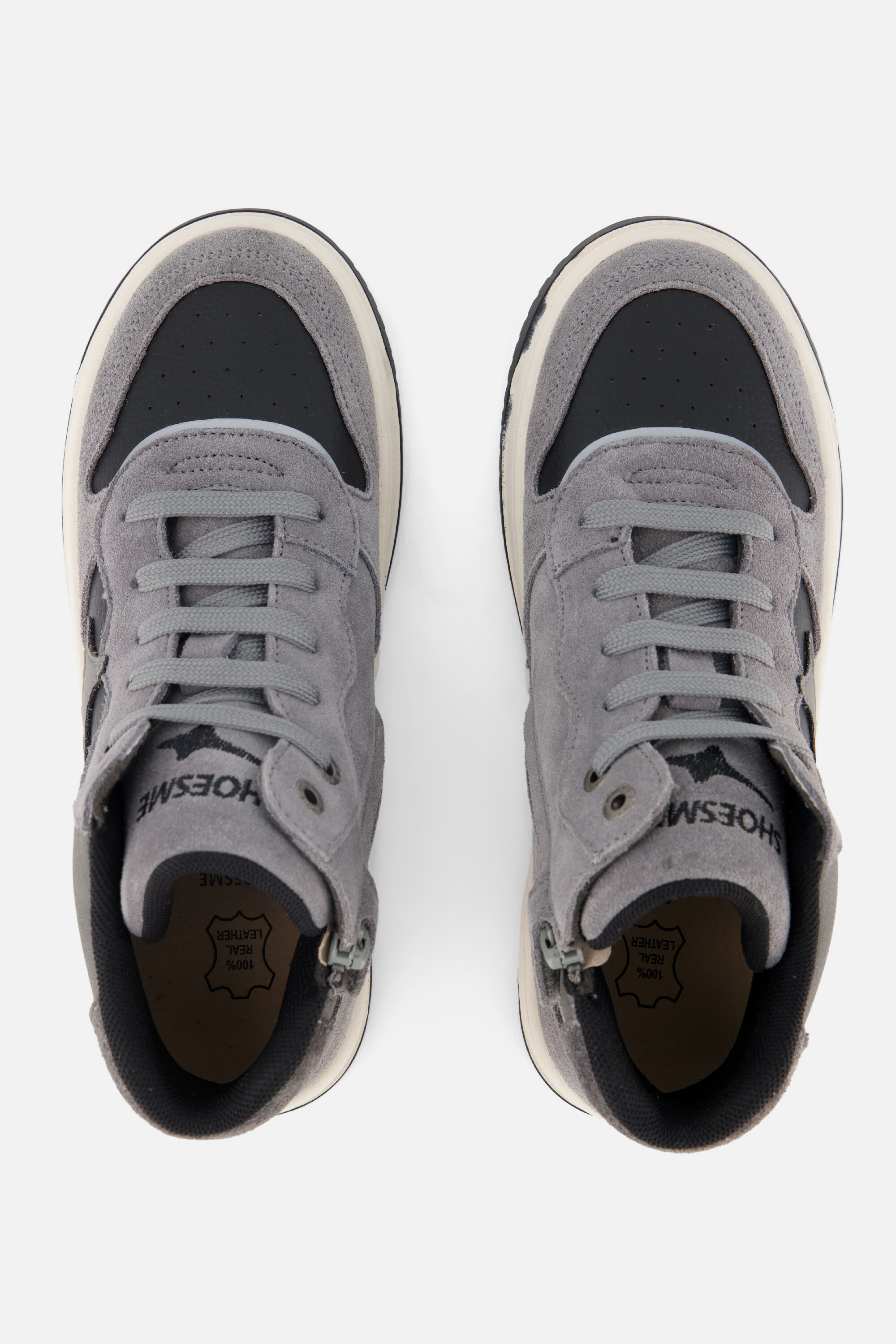 Shoesme New Outsole Sneakers grijs Suede afbeelding 2