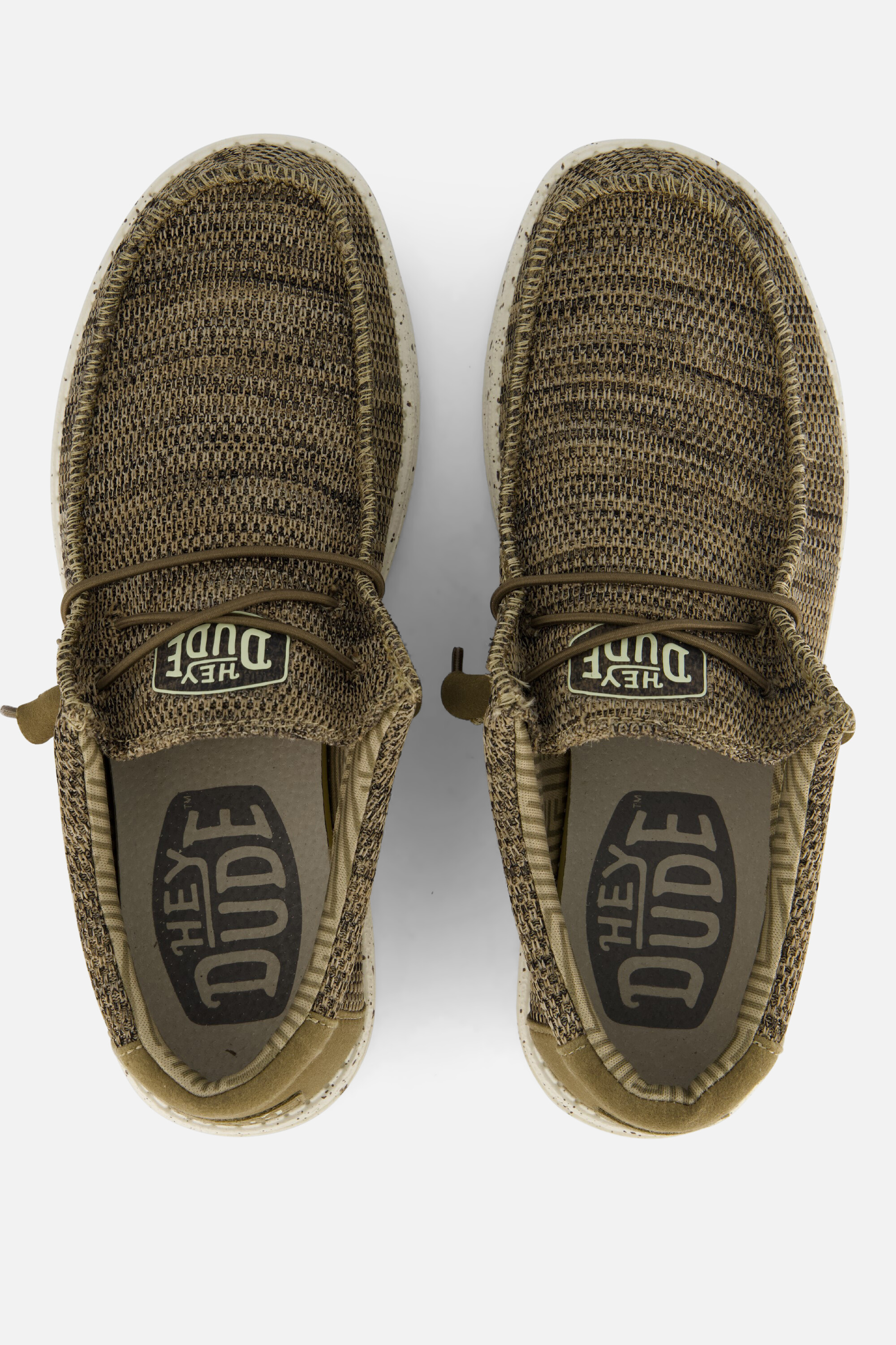 HEYDUDE Wally Sox Instappers bruin Canvas afbeelding 2