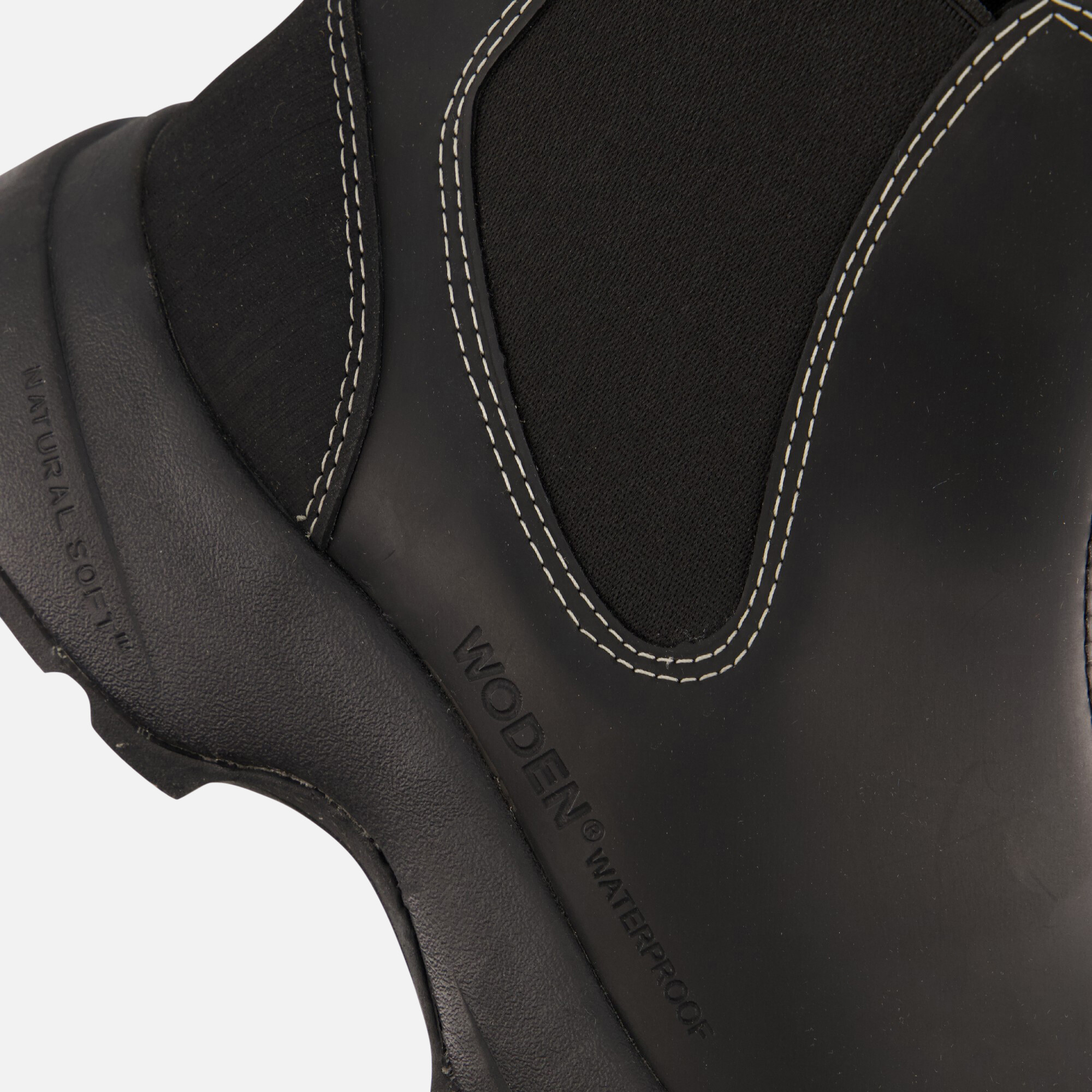 Woden Siri Waterproof Chelsea boots zwart afbeelding 4