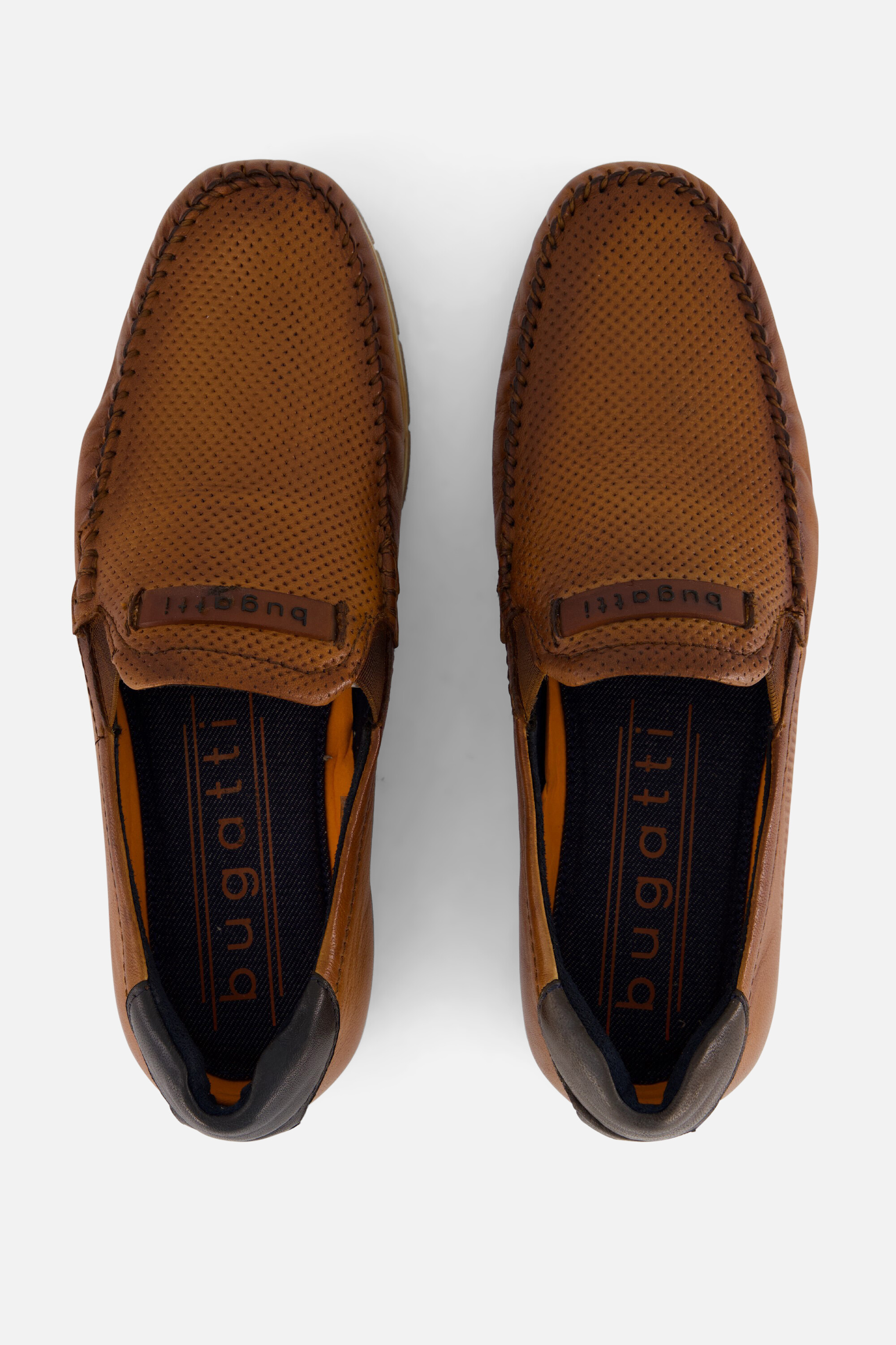 Bugatti Chesley Instappers cognac Leer afbeelding 2