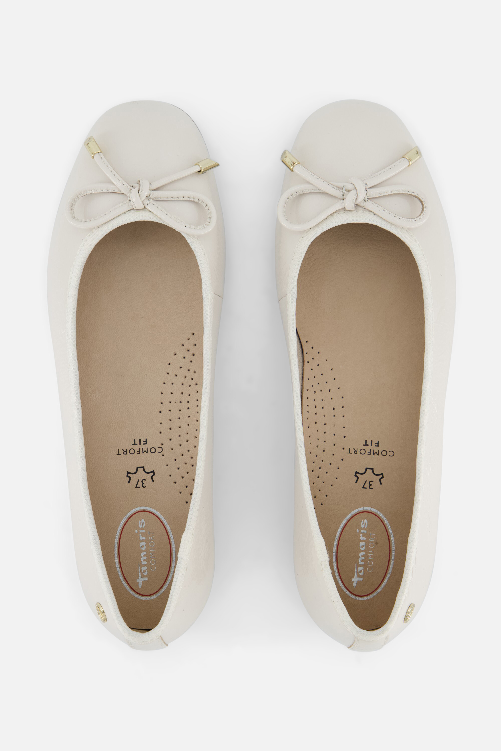 Tamaris Ballerina's wit Leer afbeelding 2