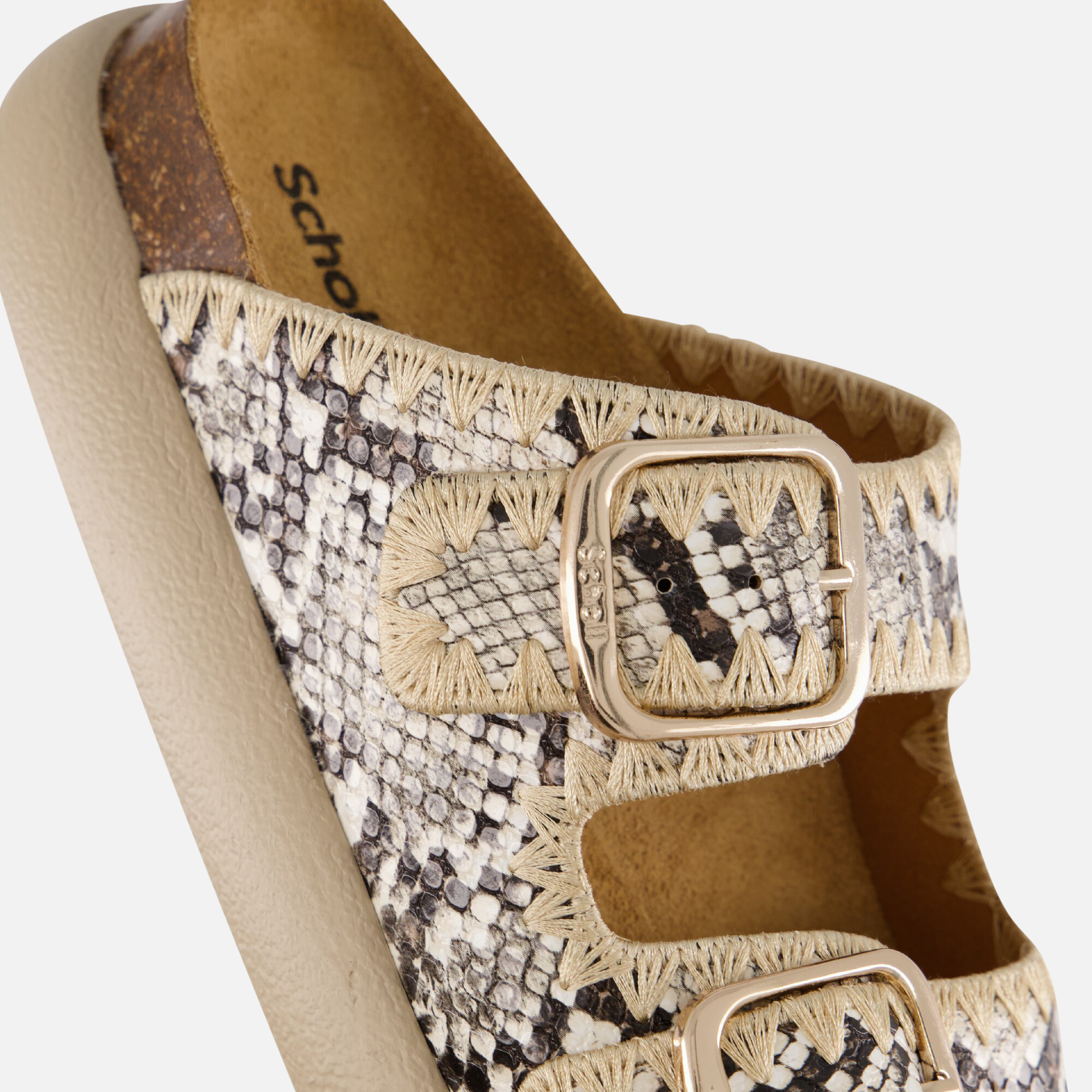 Scholl Noelle Python Slippers beige Synthetisch afbeelding 3