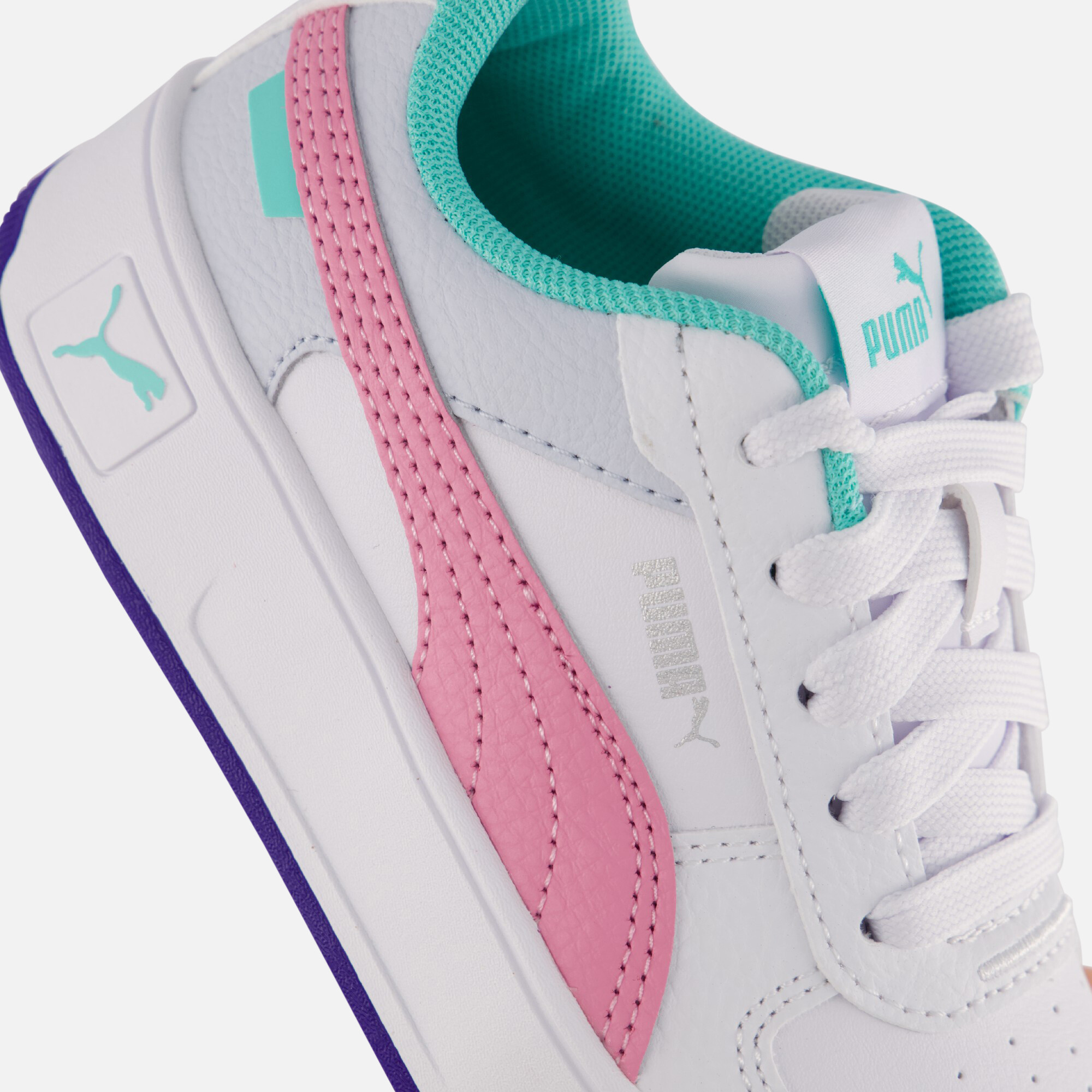Puma Carina Street Sneakers wit Leer afbeelding 4