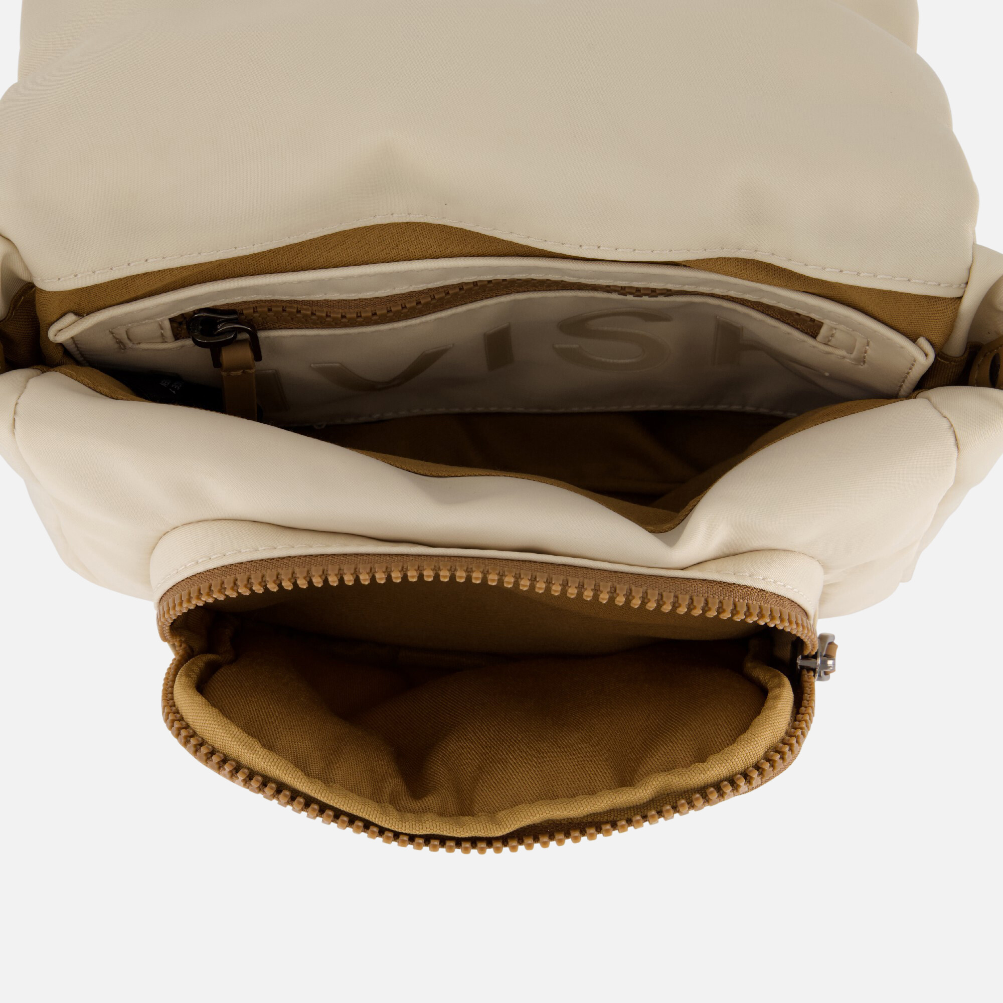 Hvisk Cayman Pocket Puffer Matte Twill Tas beige afbeelding 2