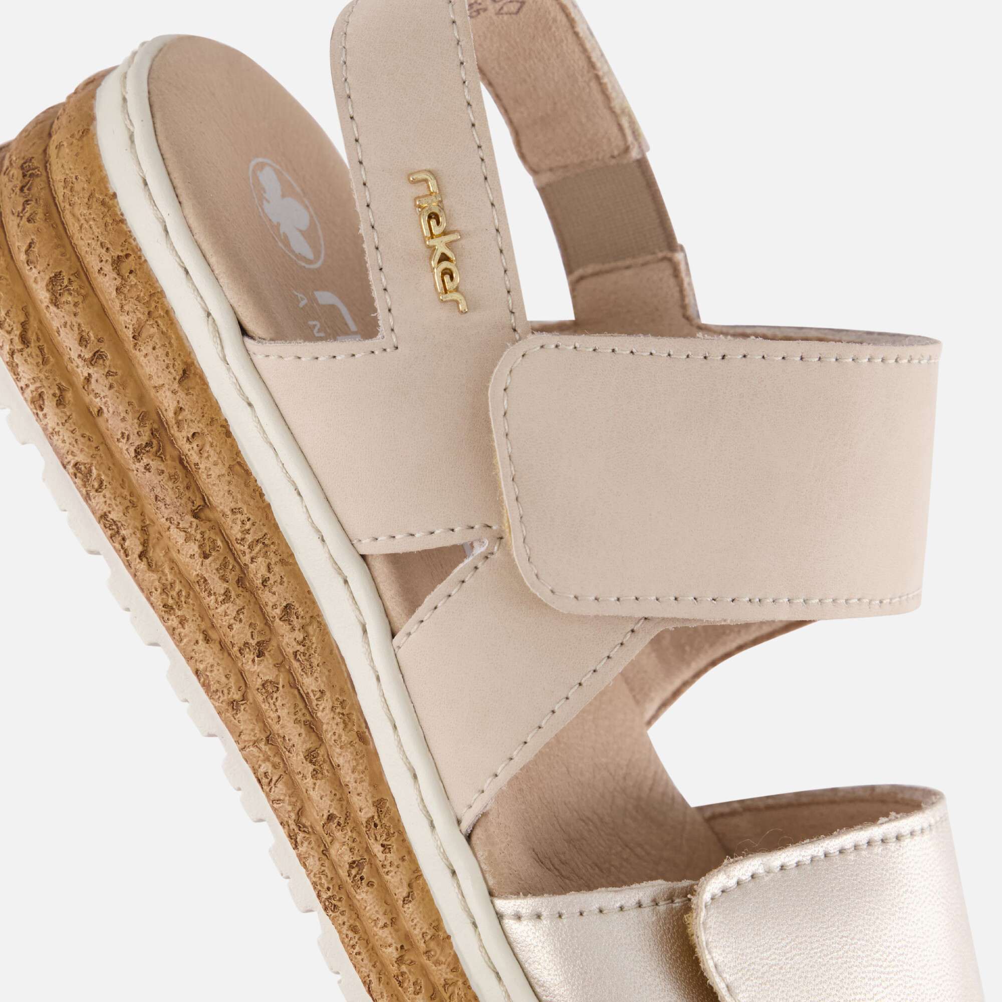 Rieker Sandalen beige Textiel afbeelding 3