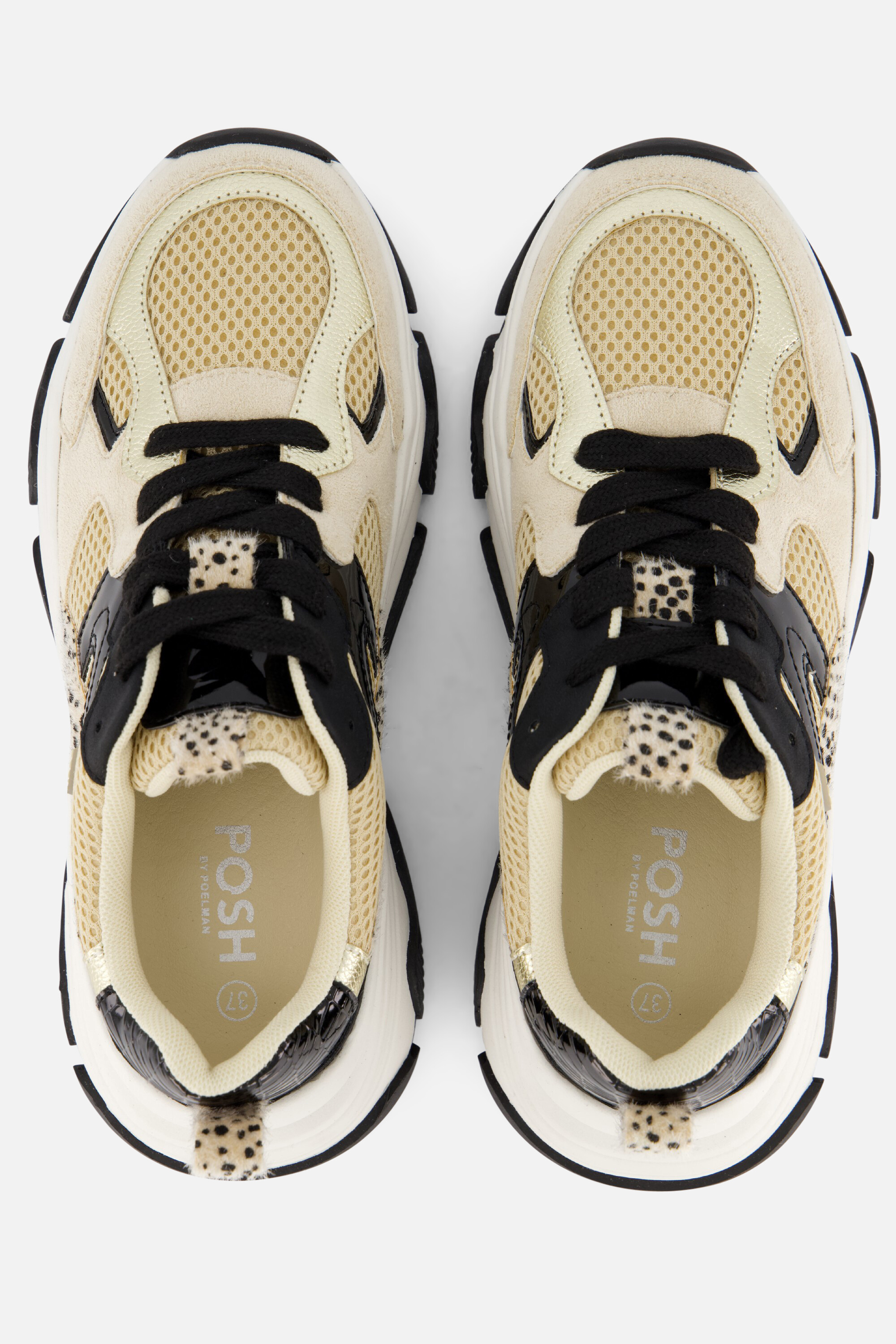 POSH by Poelman Gigi Sneakers beige Synthetisch afbeelding 3