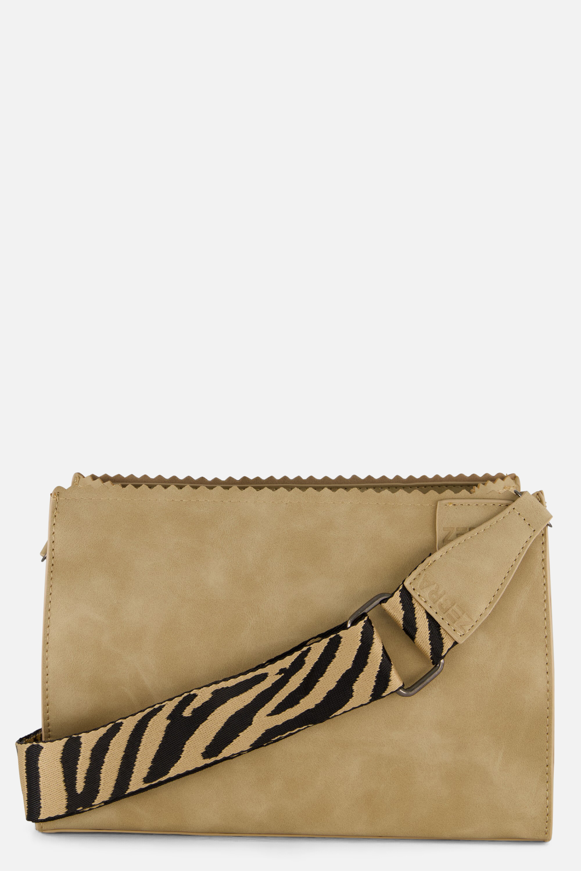 Zebra Merel Schoudertas beige Imitatieleer afbeelding 3