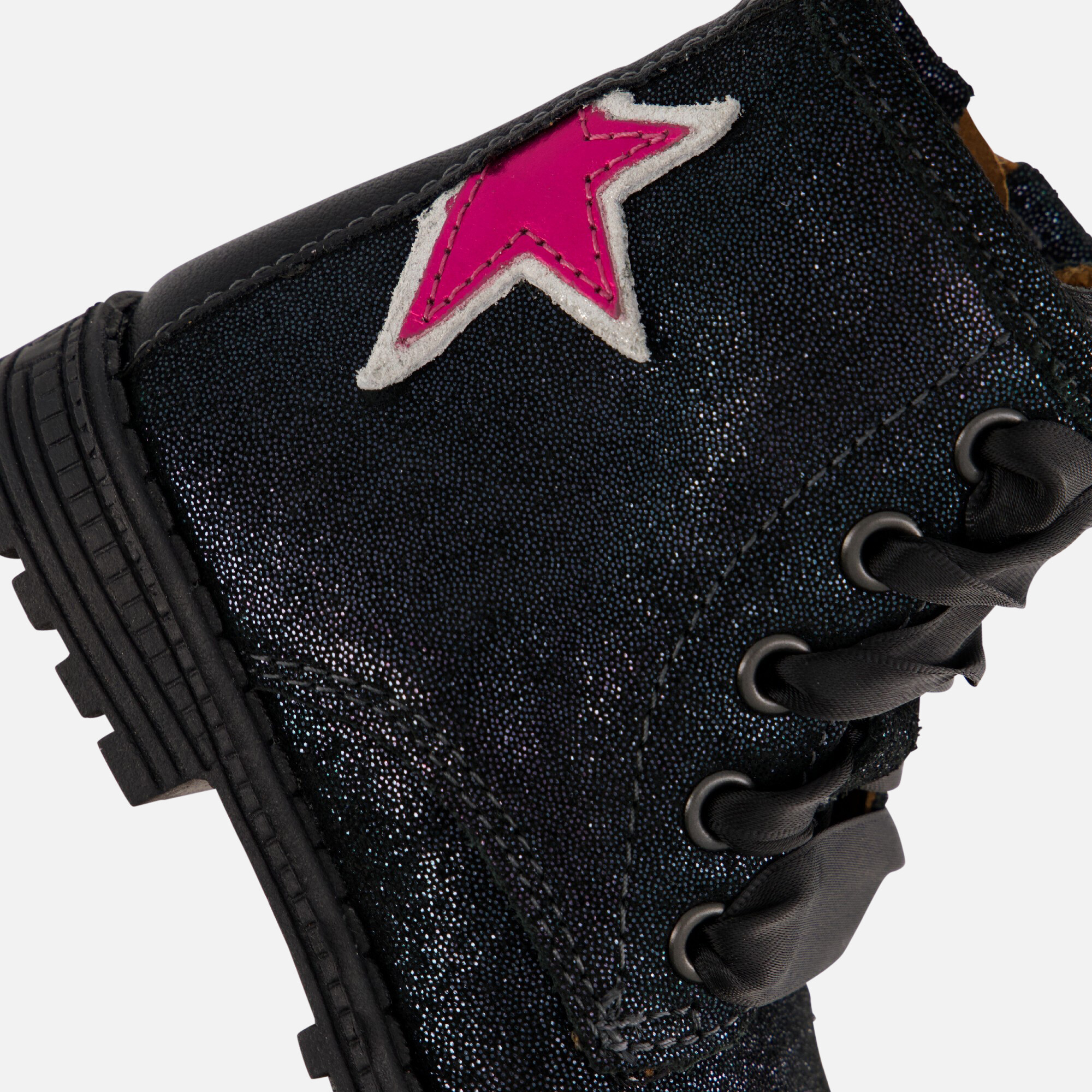 Muyters Veterboots blauw Leer afbeelding 4
