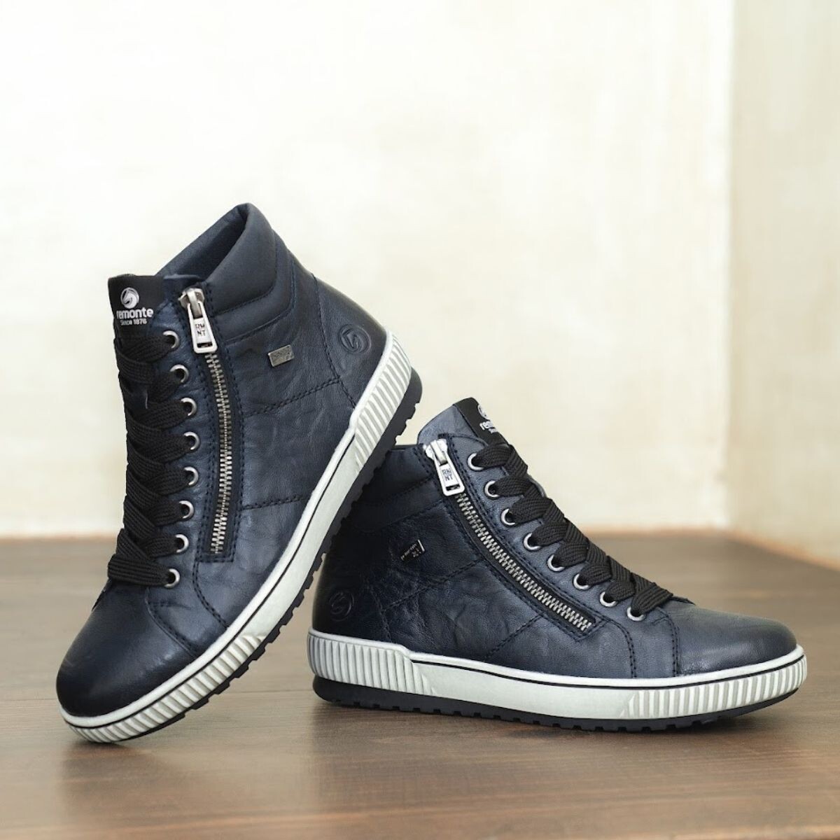 Remonte Veterboots blauw Synthetisch - Maat 43
