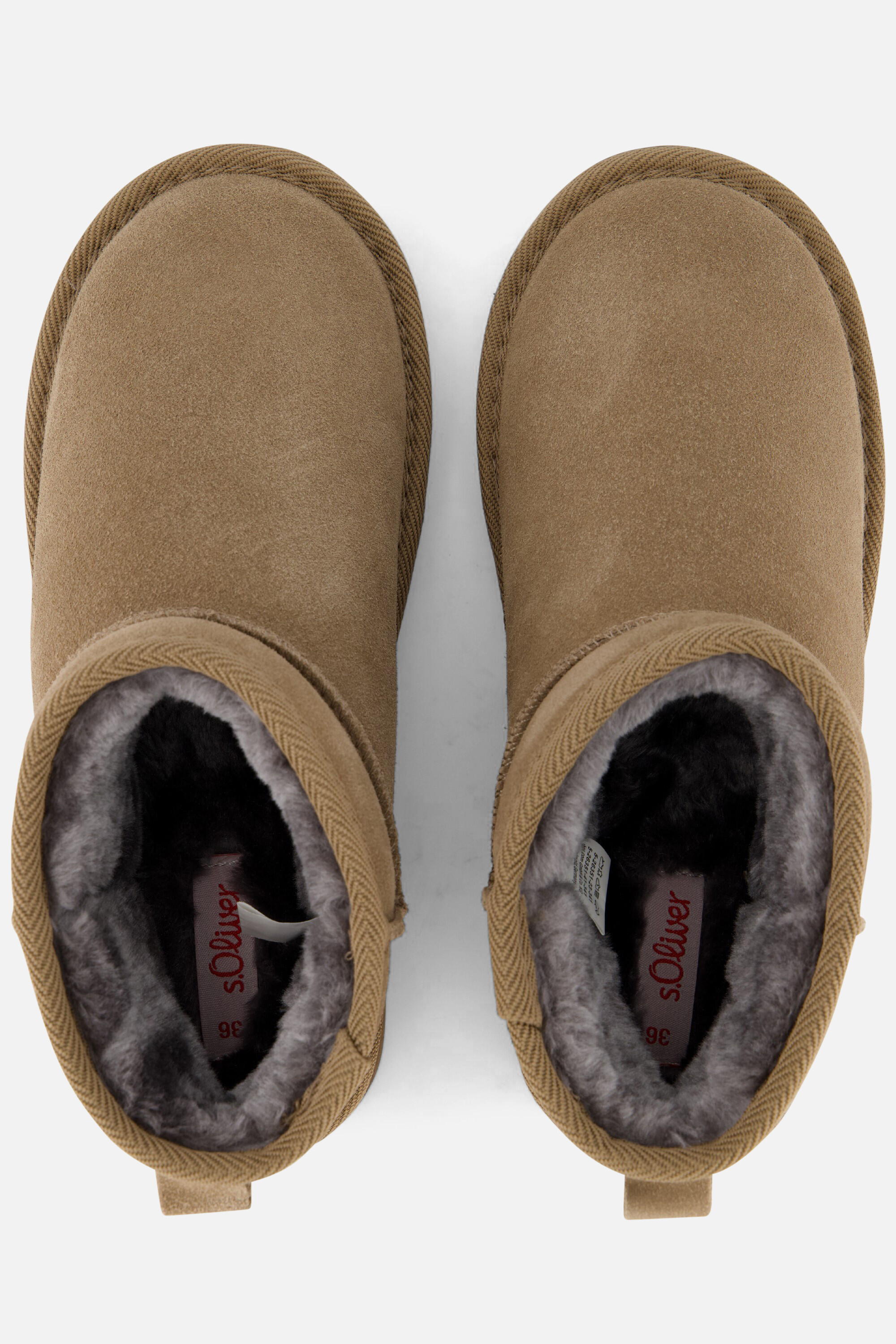 S.Oliver Gevoerde boots taupe Suede afbeelding 2