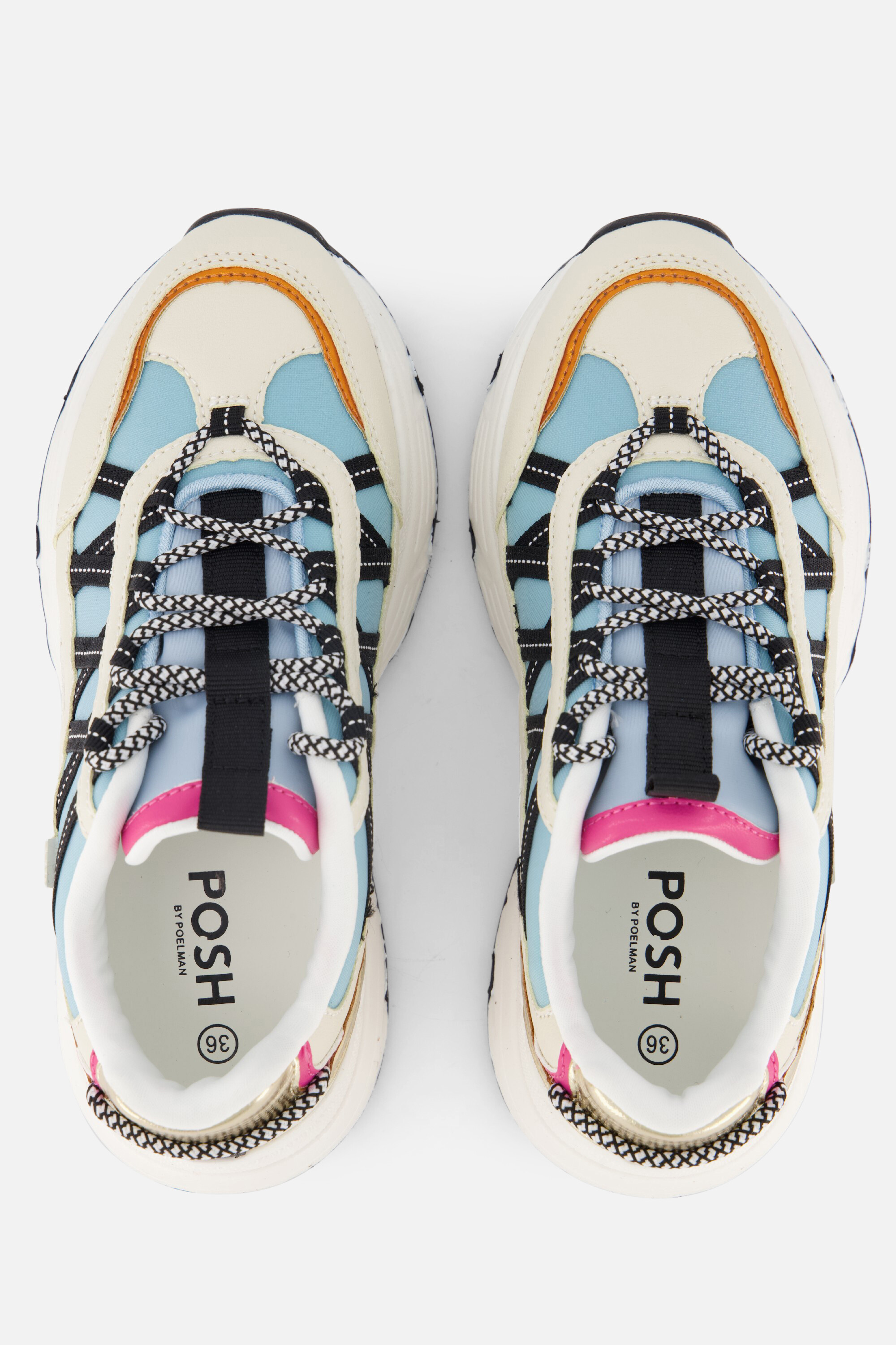 POSH by Poelman Sneakers wit Textiel afbeelding 3