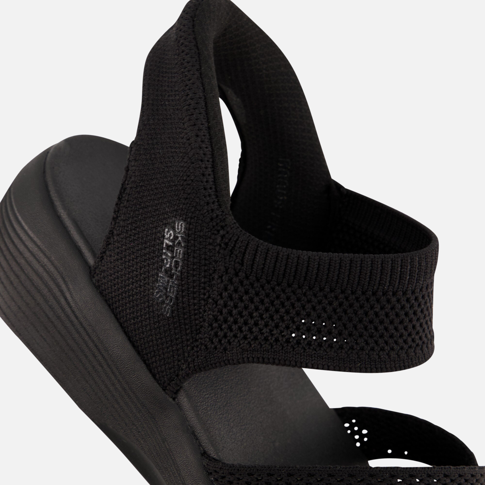 Skechers Arya Slip-ins Sandalen zwart Textiel afbeelding 3