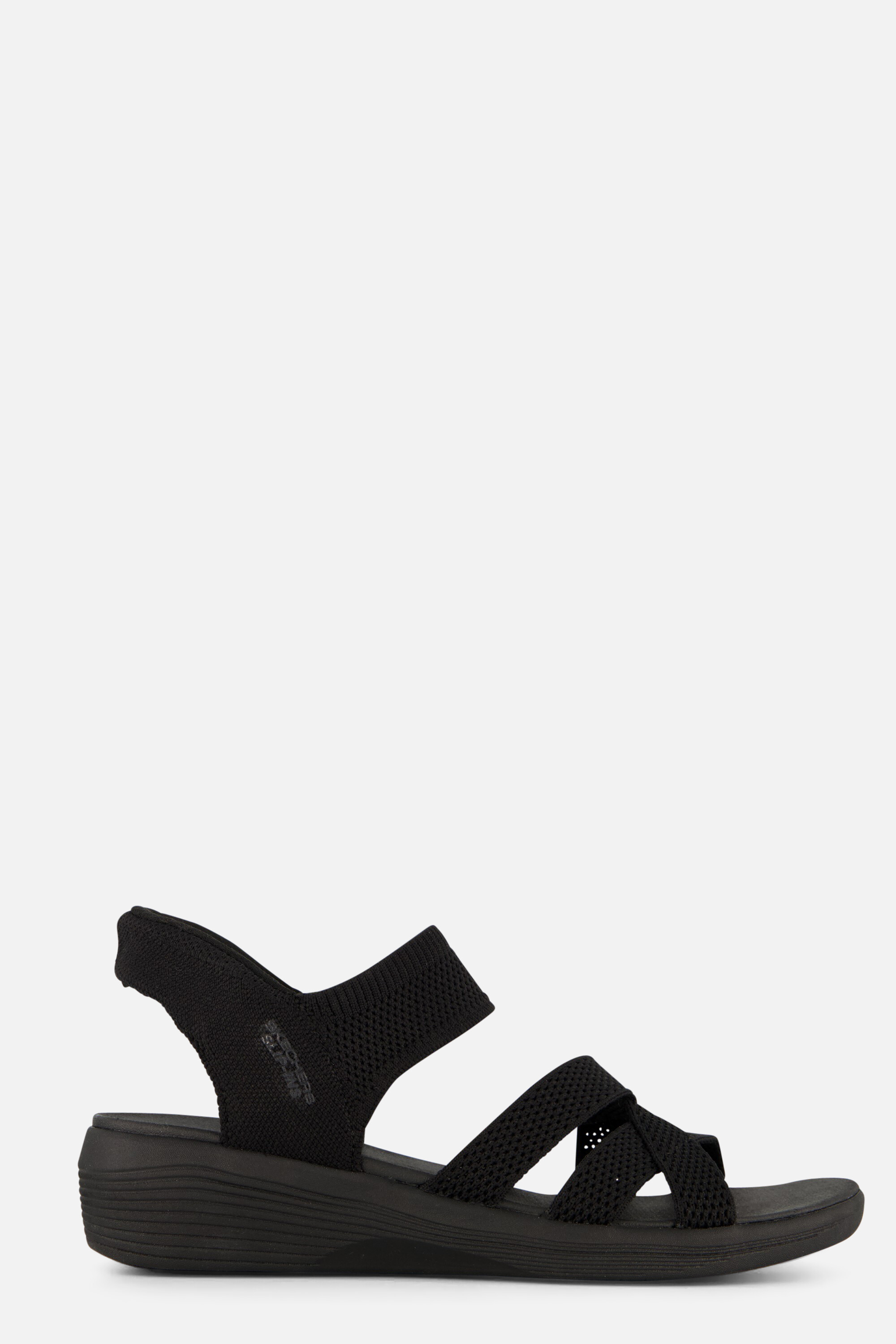 Skechers Arya Slip-ins Sandalen zwart Textiel afbeelding 4