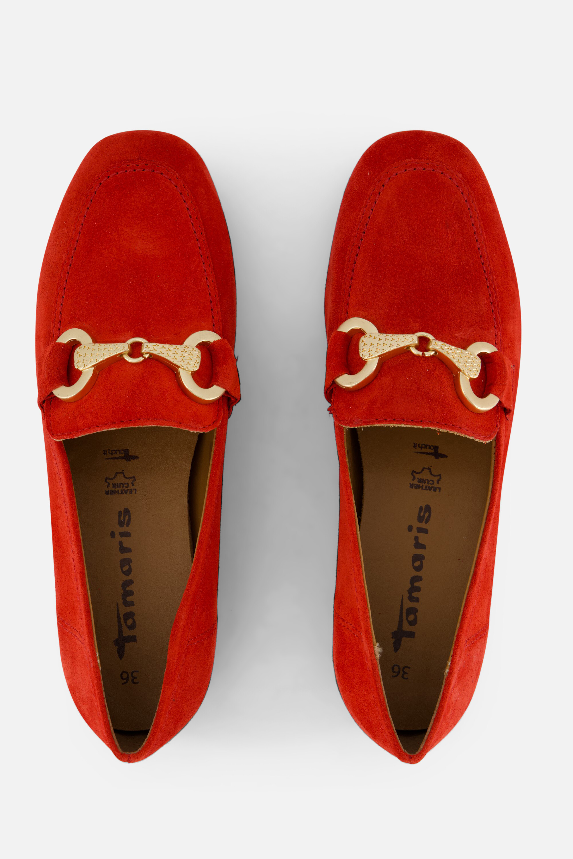 Tamaris Instappers rood Suede afbeelding 2