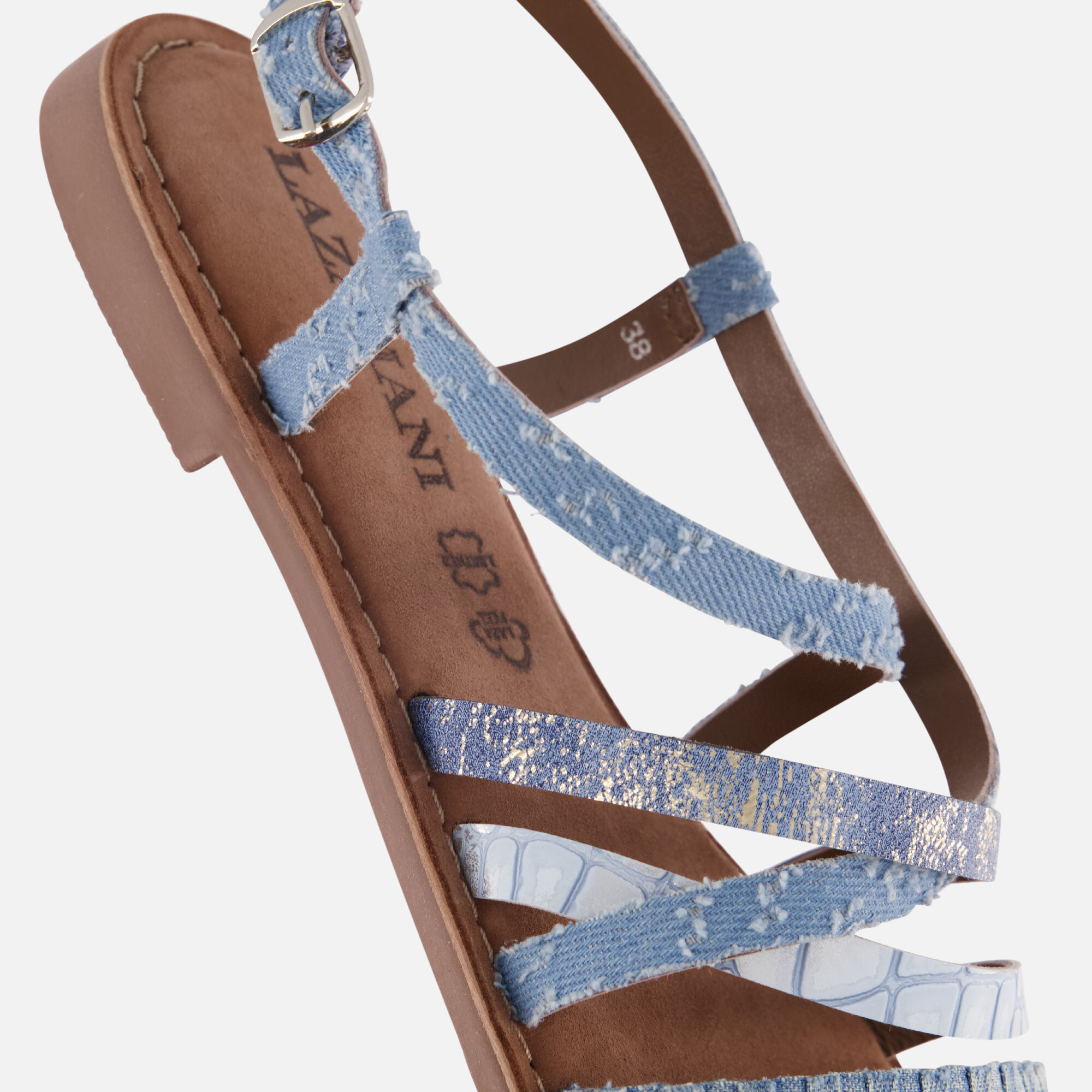 Lazamani Sandalen blauw Synthetisch afbeelding 3