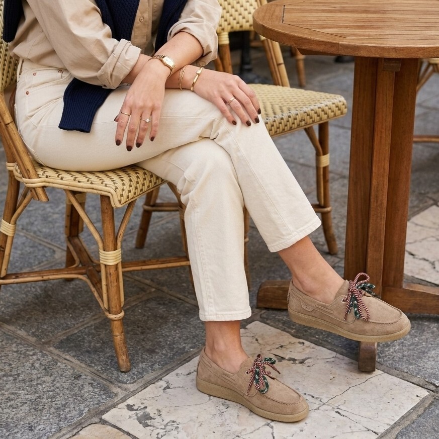 Tamaris Bootschoen Instapper beige Suède