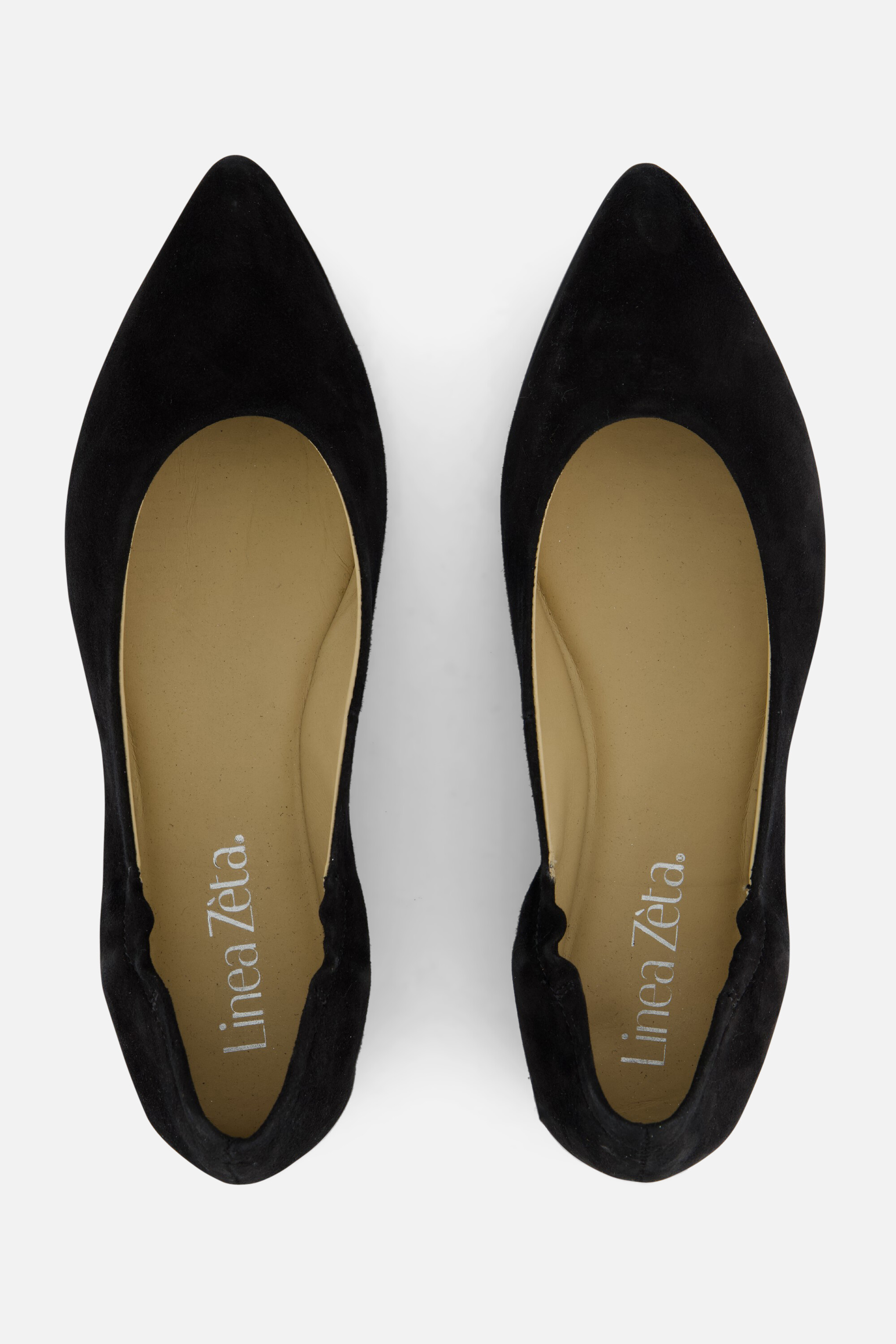 Linea Zeta Ballerina's zwart Suede afbeelding 2