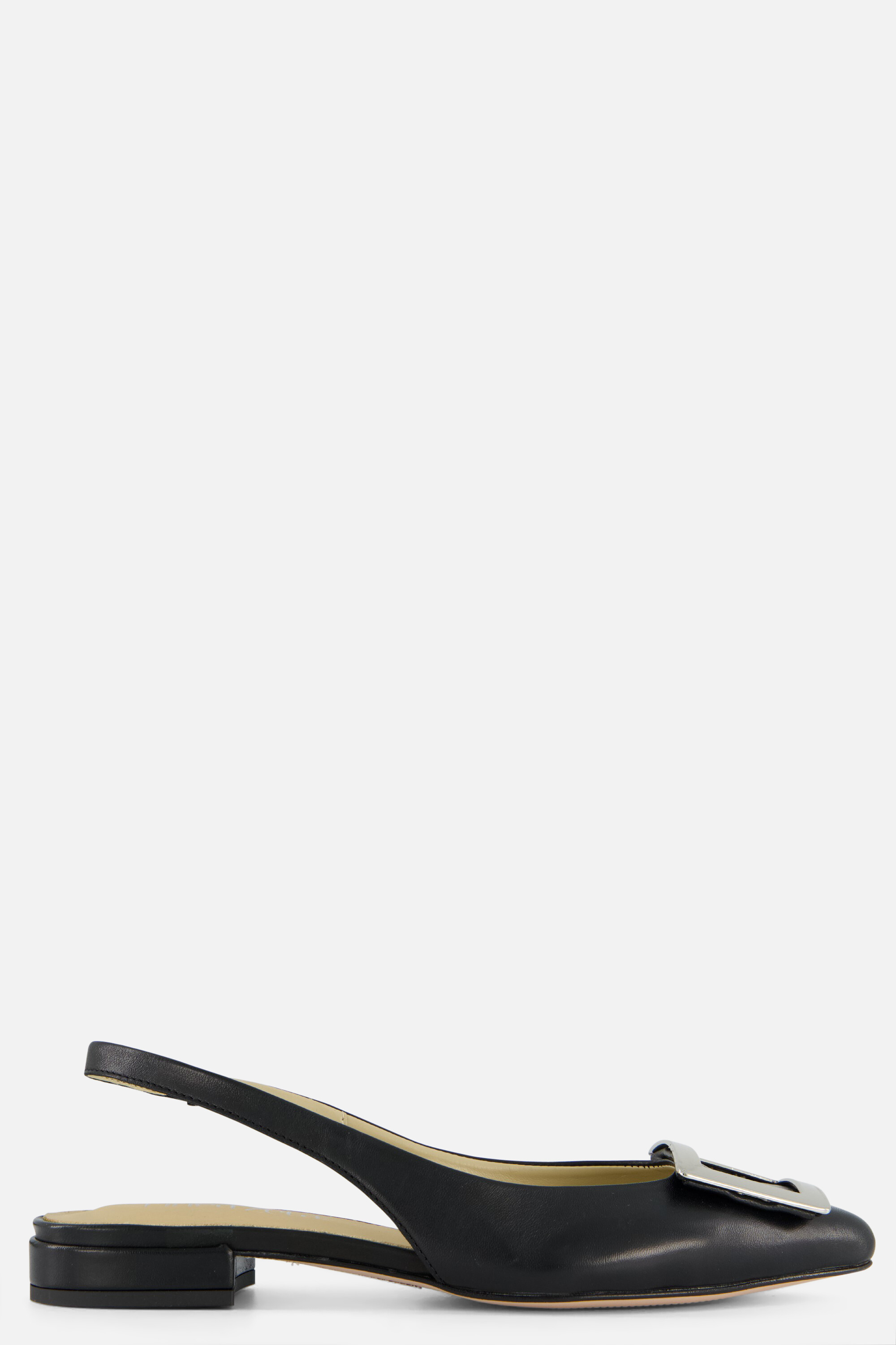Linea Zeta Slingback Ballerina's zwart Leer afbeelding 4