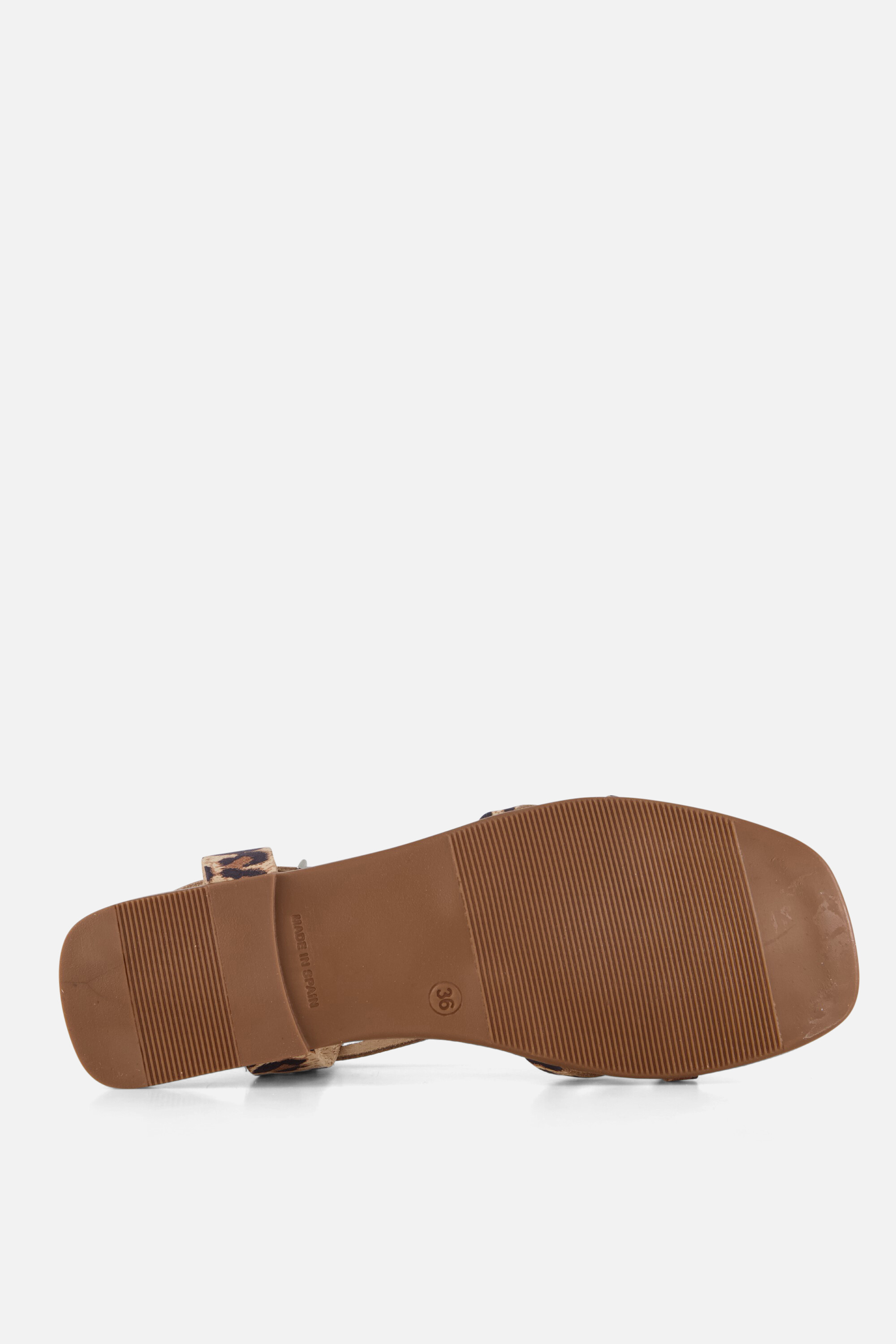 Oh My Sandals Leopard Sandalen beige Leer afbeelding 2