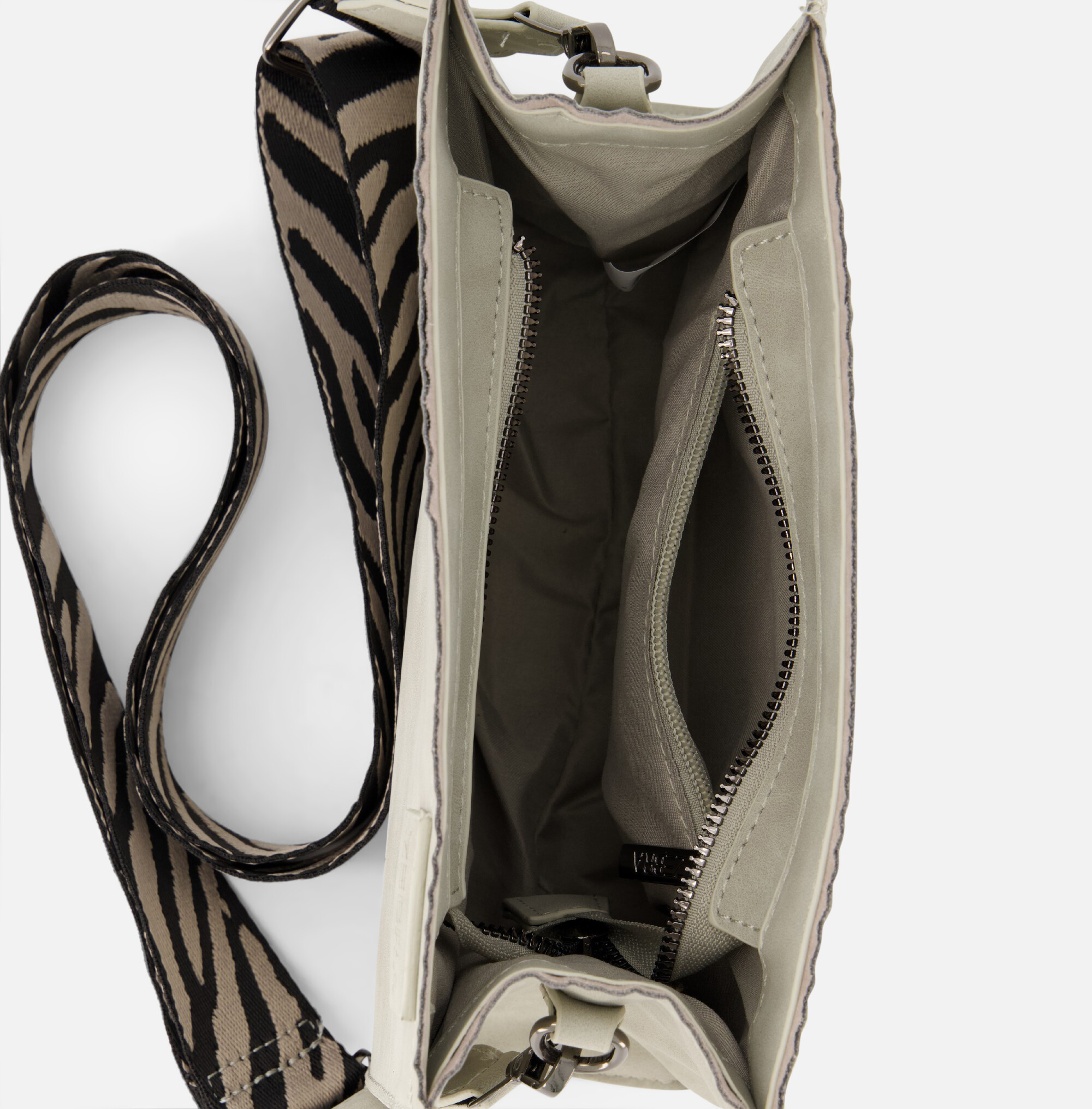 ZEBRA Schoudertas grijs Imitatieleer afbeelding 2
