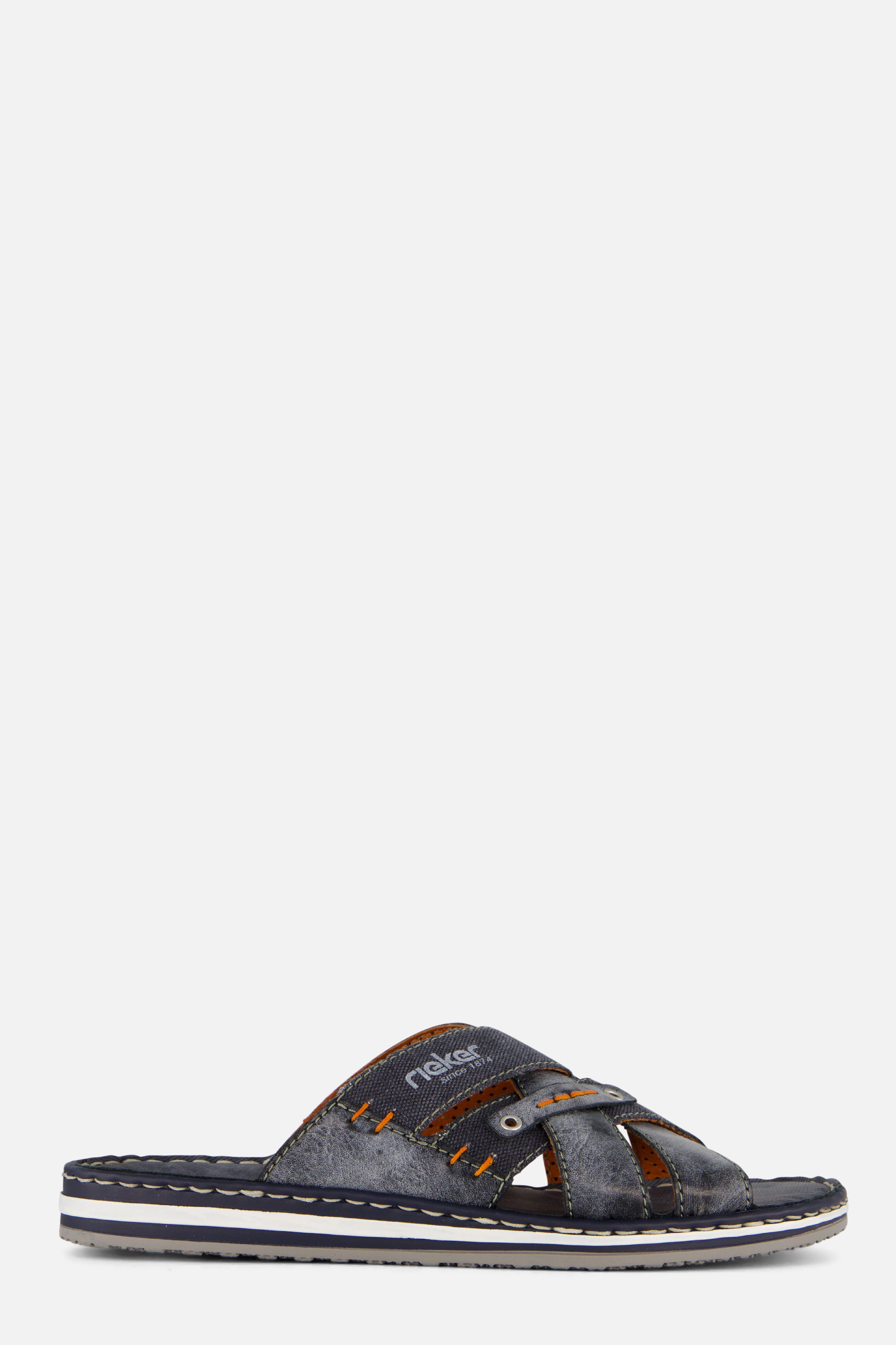 Rieker Serbia Slippers blauw Leer afbeelding 4