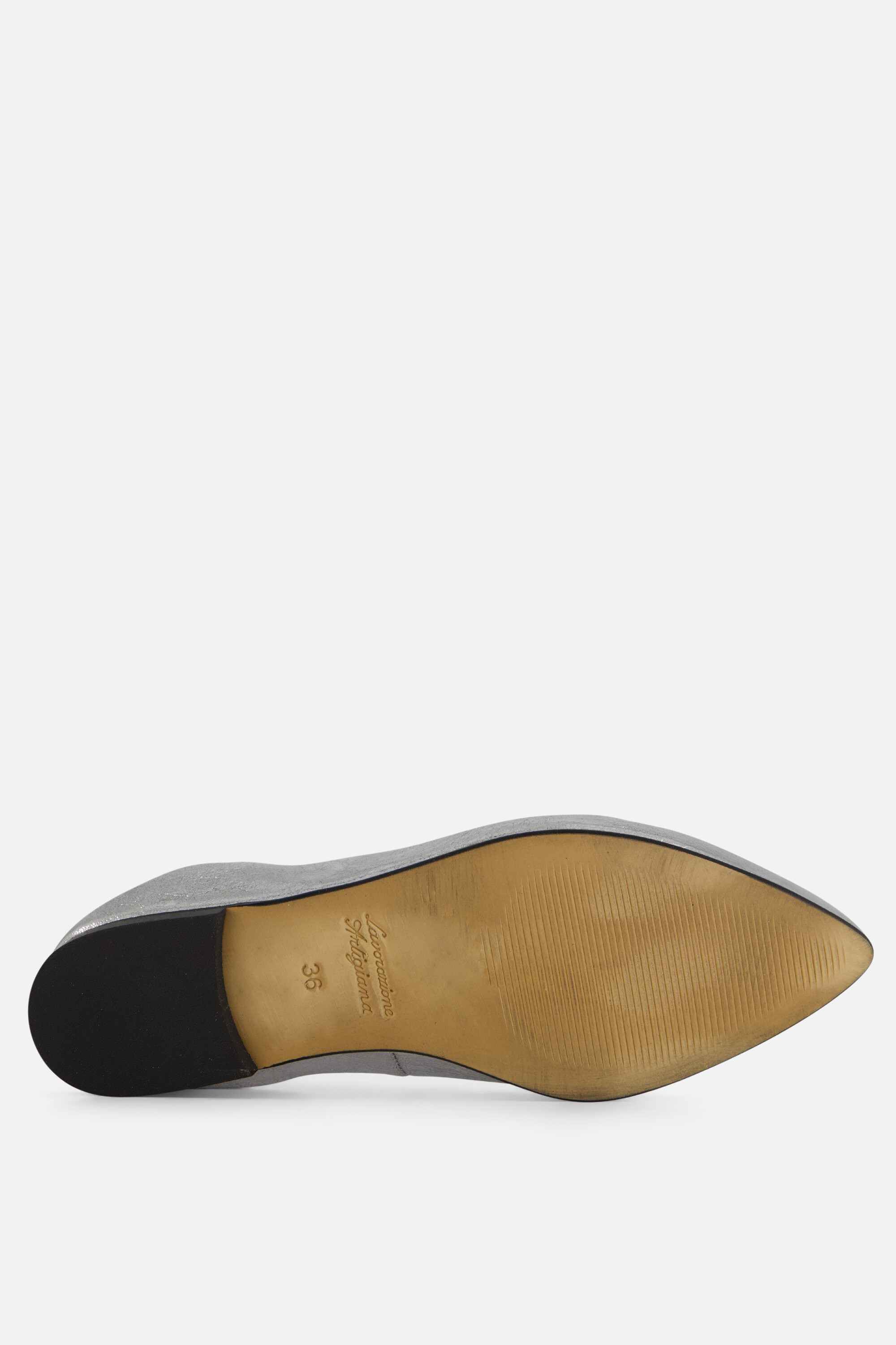 Linea Zeta Ballerina's zilver Leer afbeelding 3