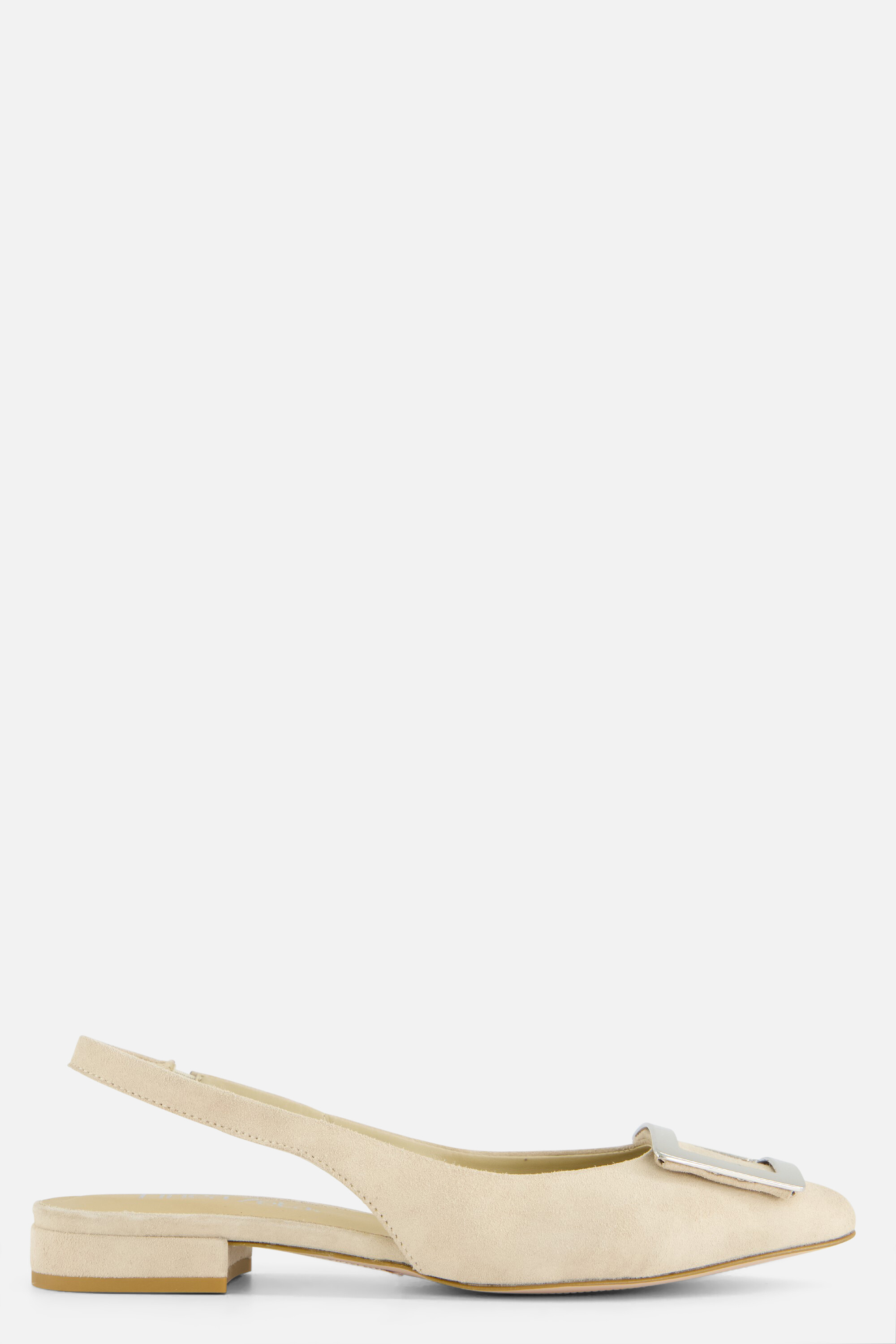 Linea Zeta Slingback Ballerina's beige Suede afbeelding 4