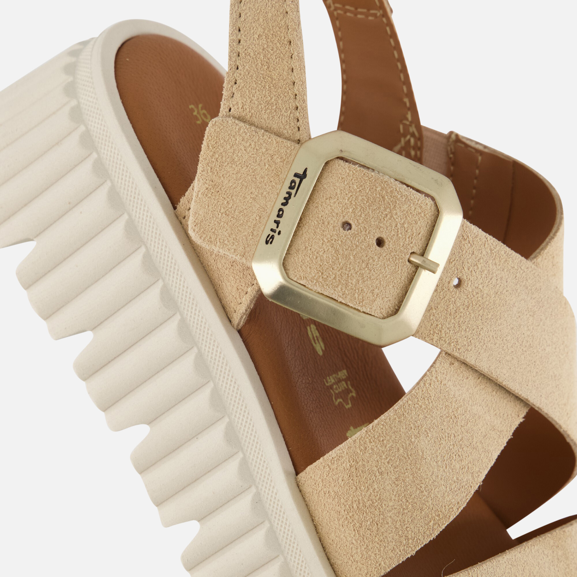 Tamaris Sandalen beige Leer afbeelding 3