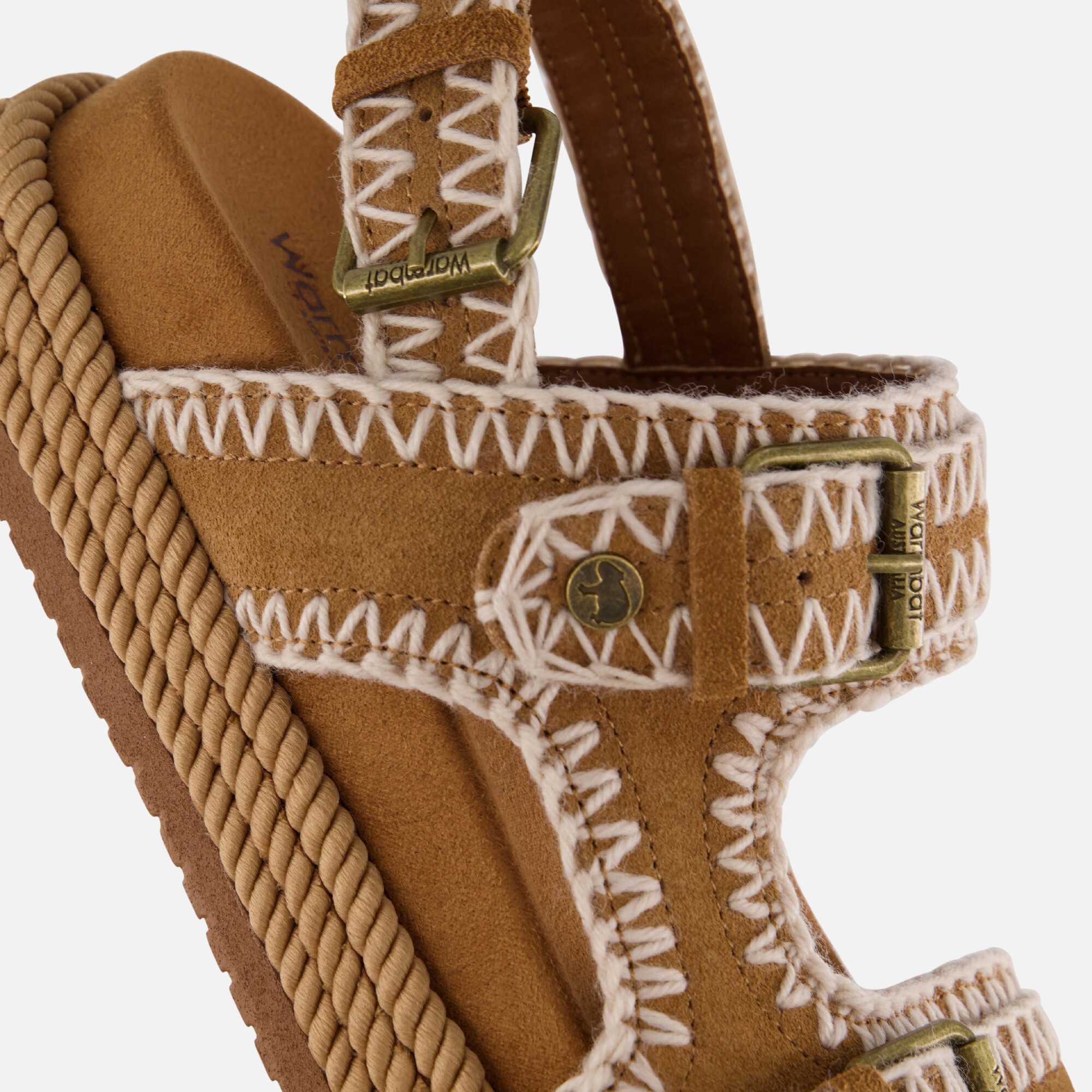 Warmbat Bokhara Sandalen cognac Suede afbeelding 3