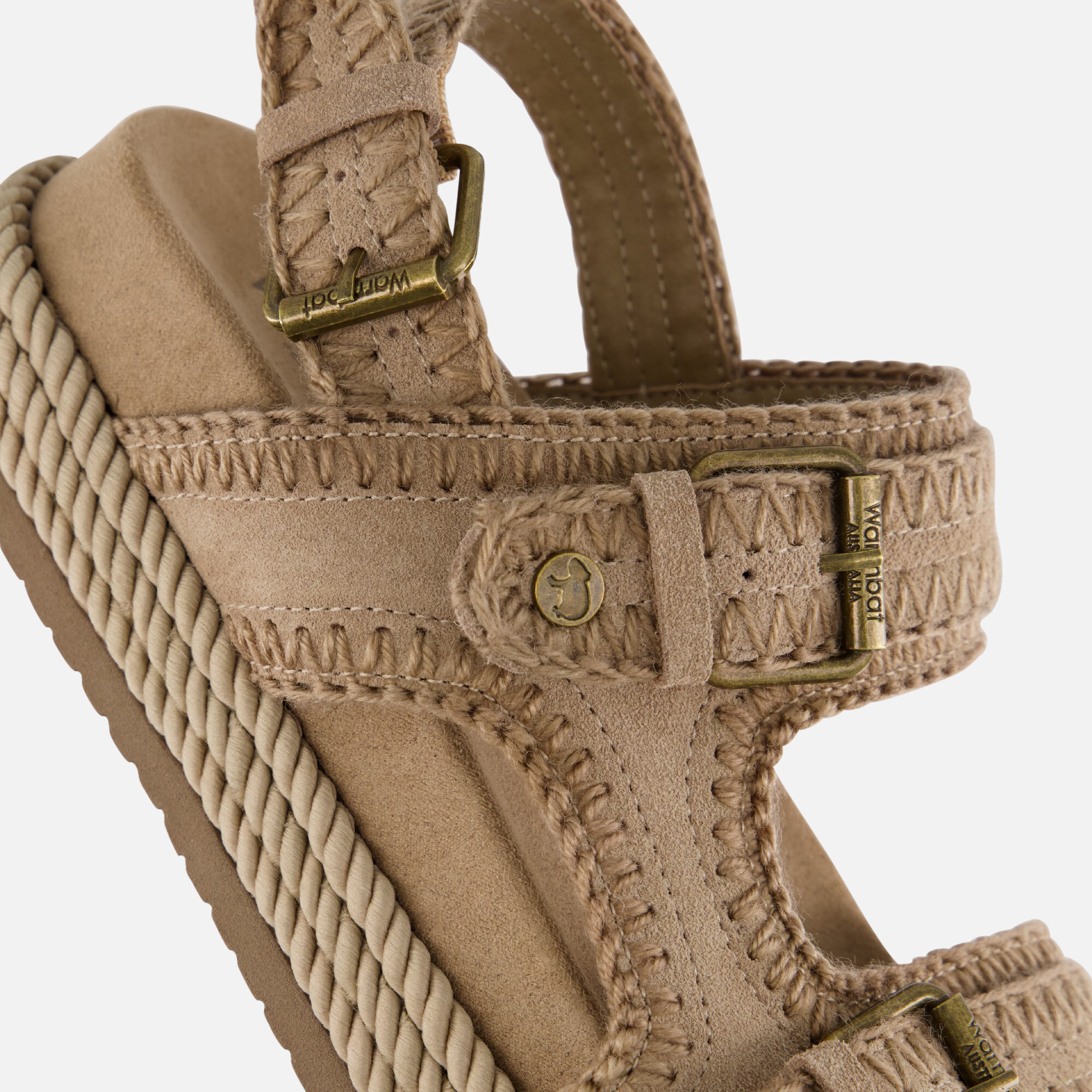 Warmbat Bokhara Sandalen beige Suede afbeelding 3
