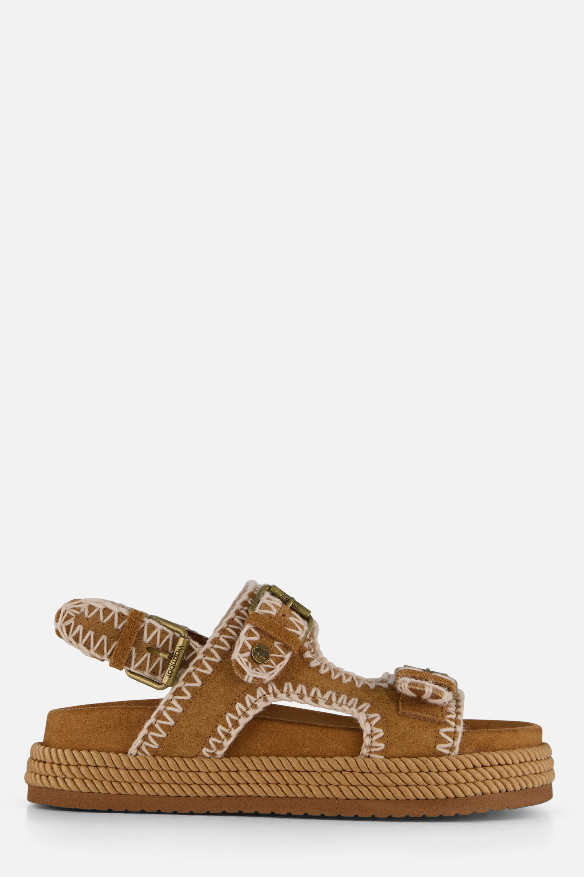 Warmbat Bokhara Sandalen cognac Suede afbeelding 4