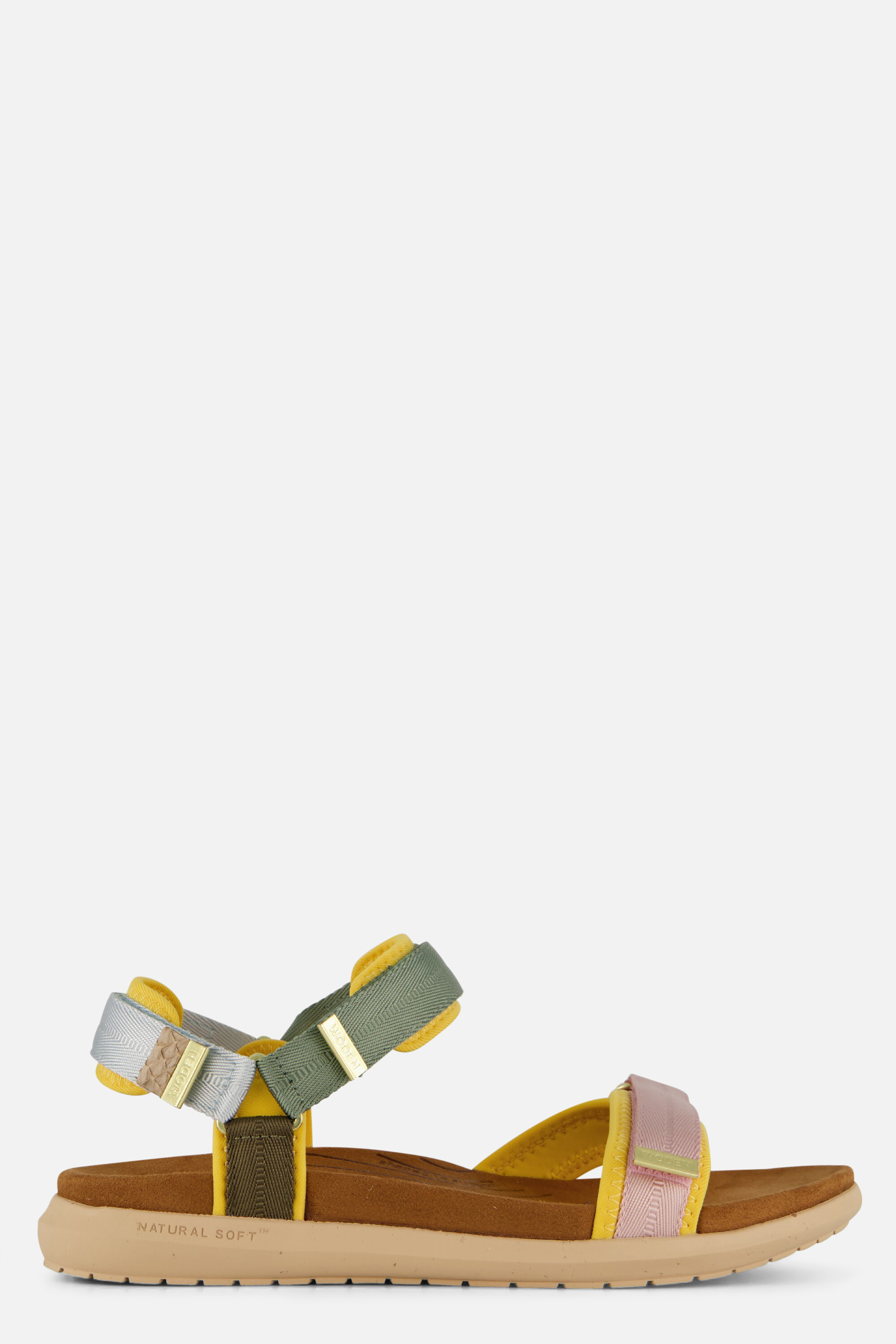 Woden Line Lite Sandalen groen Textiel afbeelding 4
