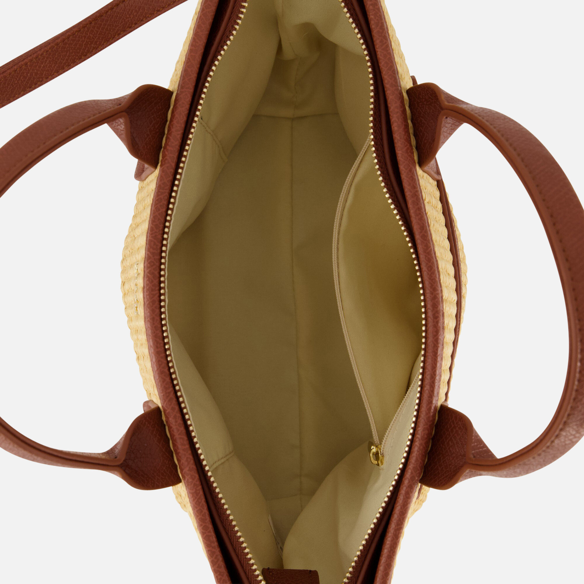 Charm Handtas cognac Textiel afbeelding 2
