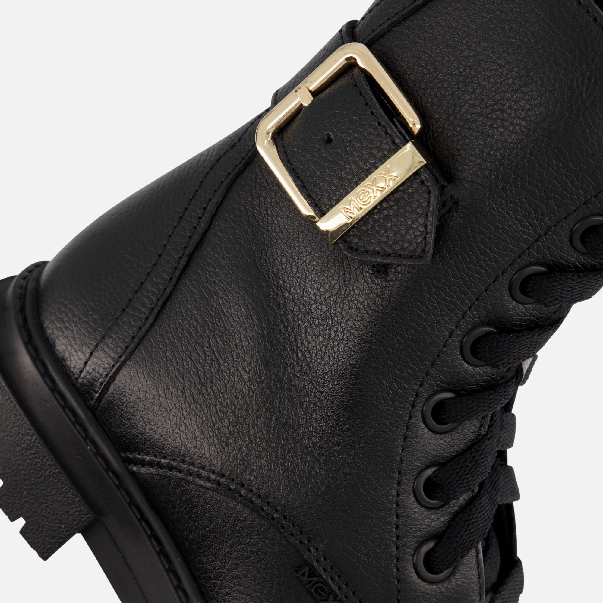 Mexx Zoe Zara Veterboots zwart Leer afbeelding 4