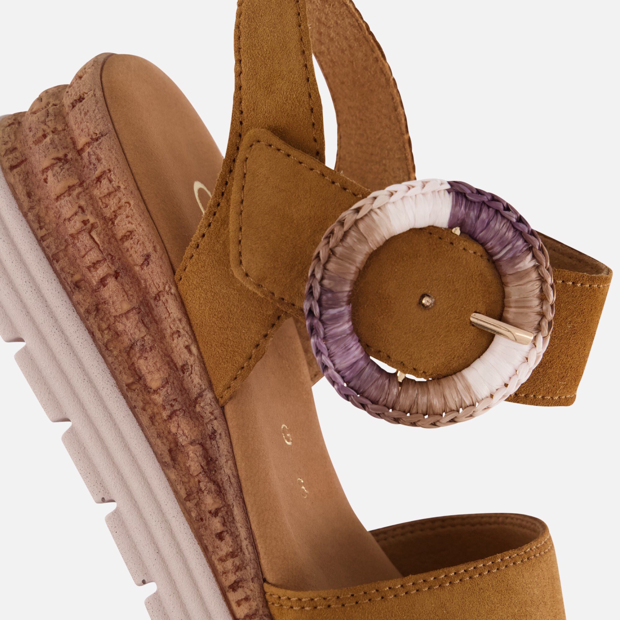 Gabor Sandalen cognac Suede afbeelding 3