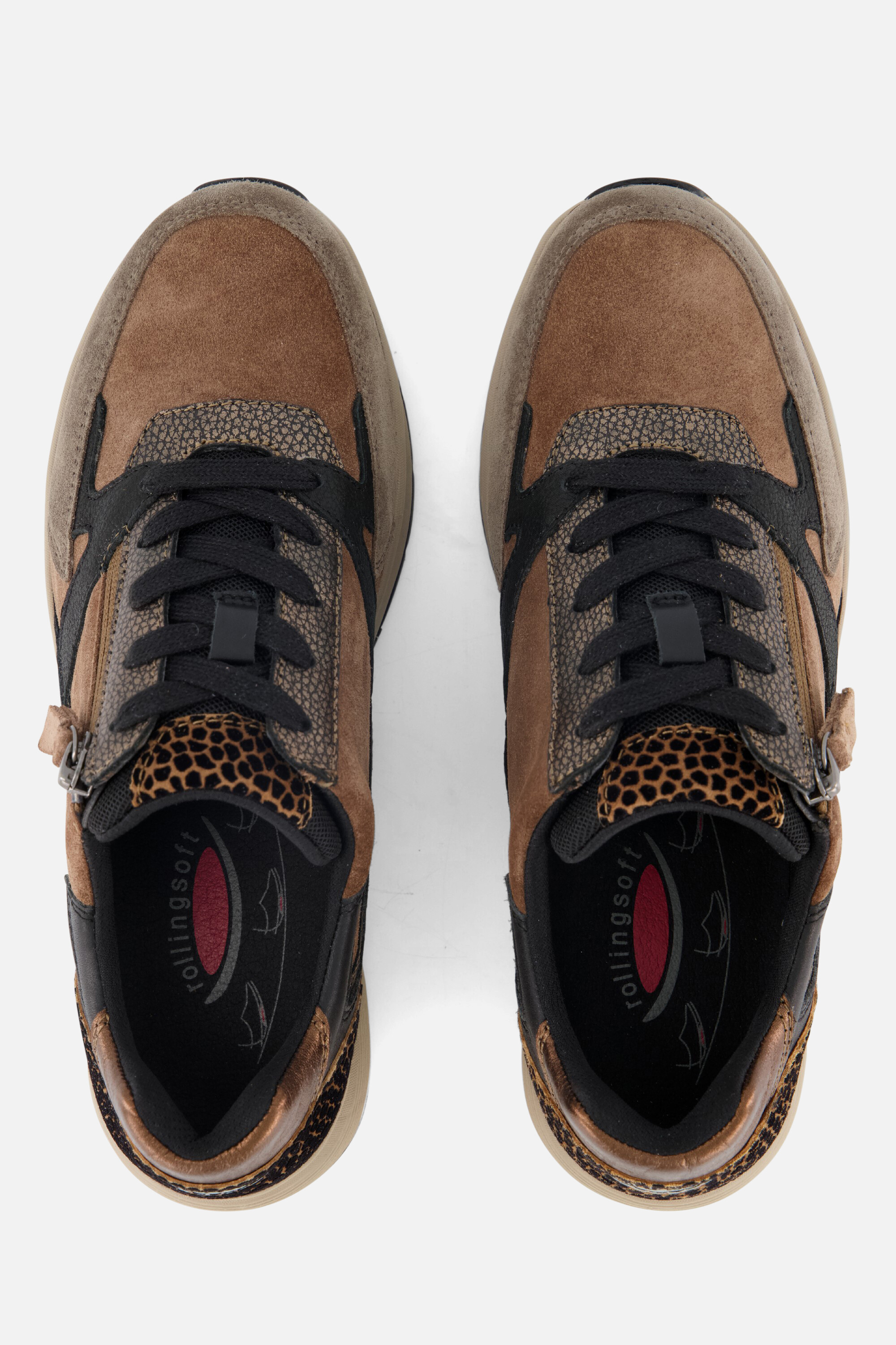 Gabor Rollingsoft Sneakers bruin Suede afbeelding 2