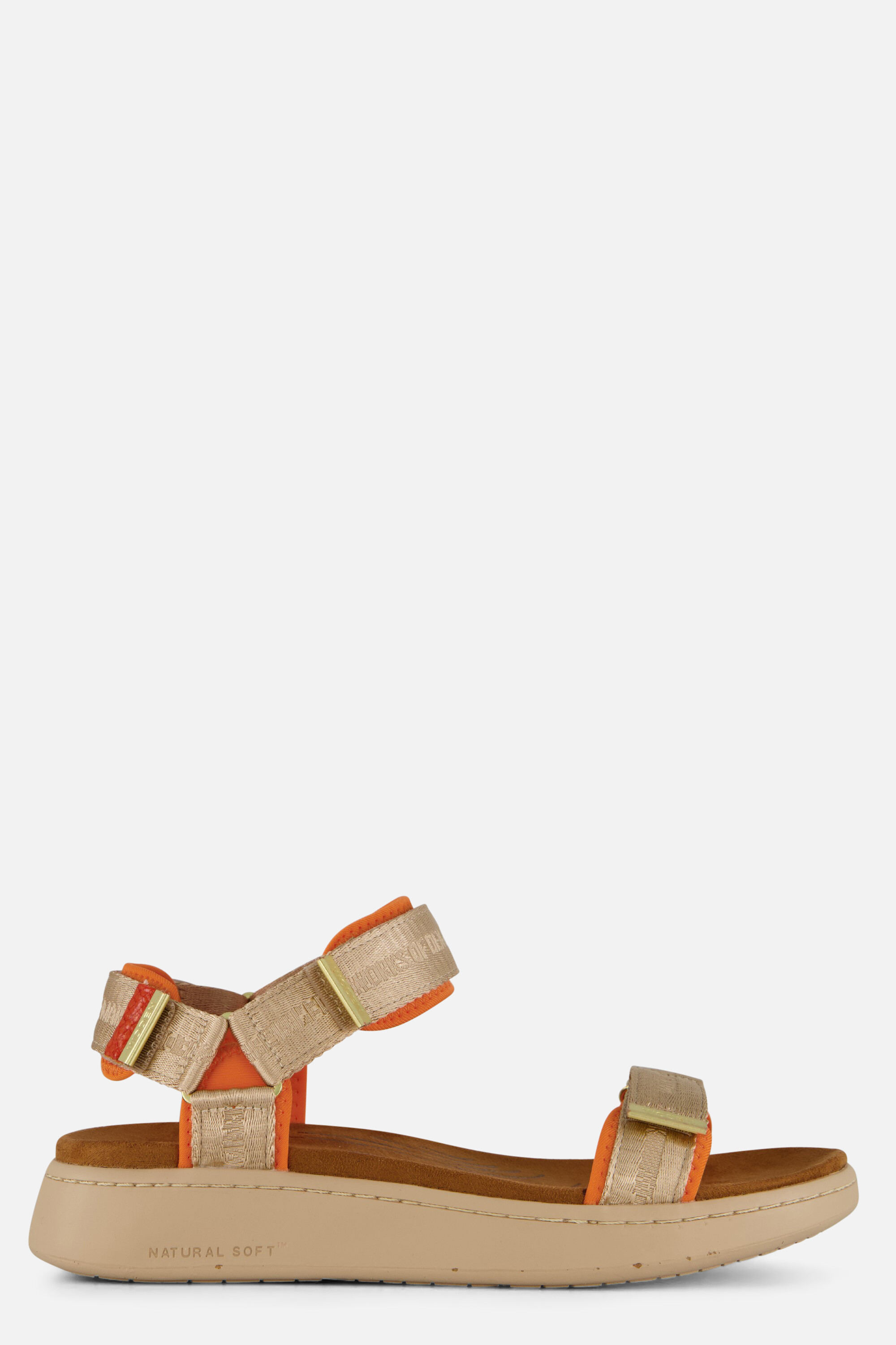 Woden Line Lite Sandalen beige Textiel afbeelding 4