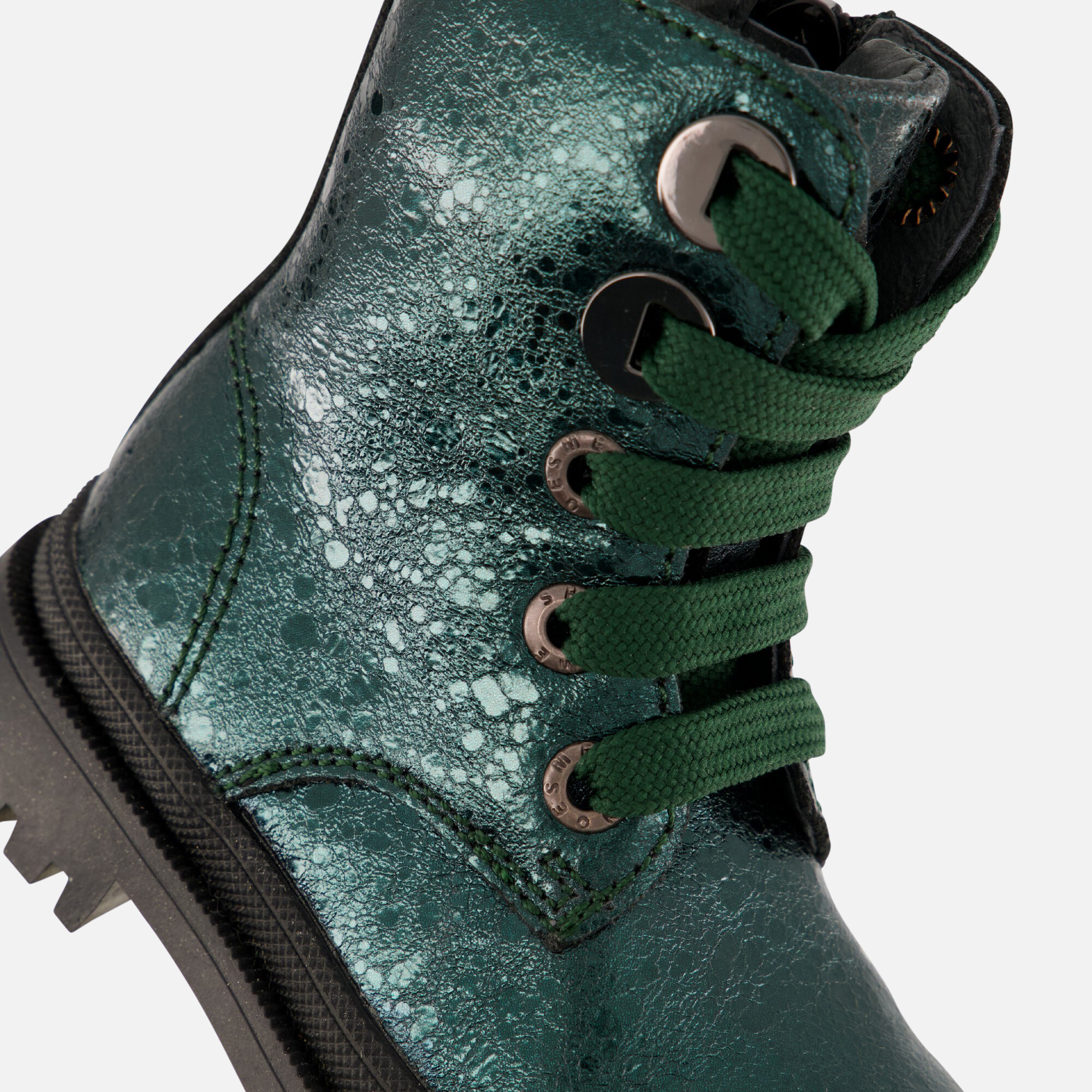 Shoesme New Tank Veterboots groen Leer afbeelding 4